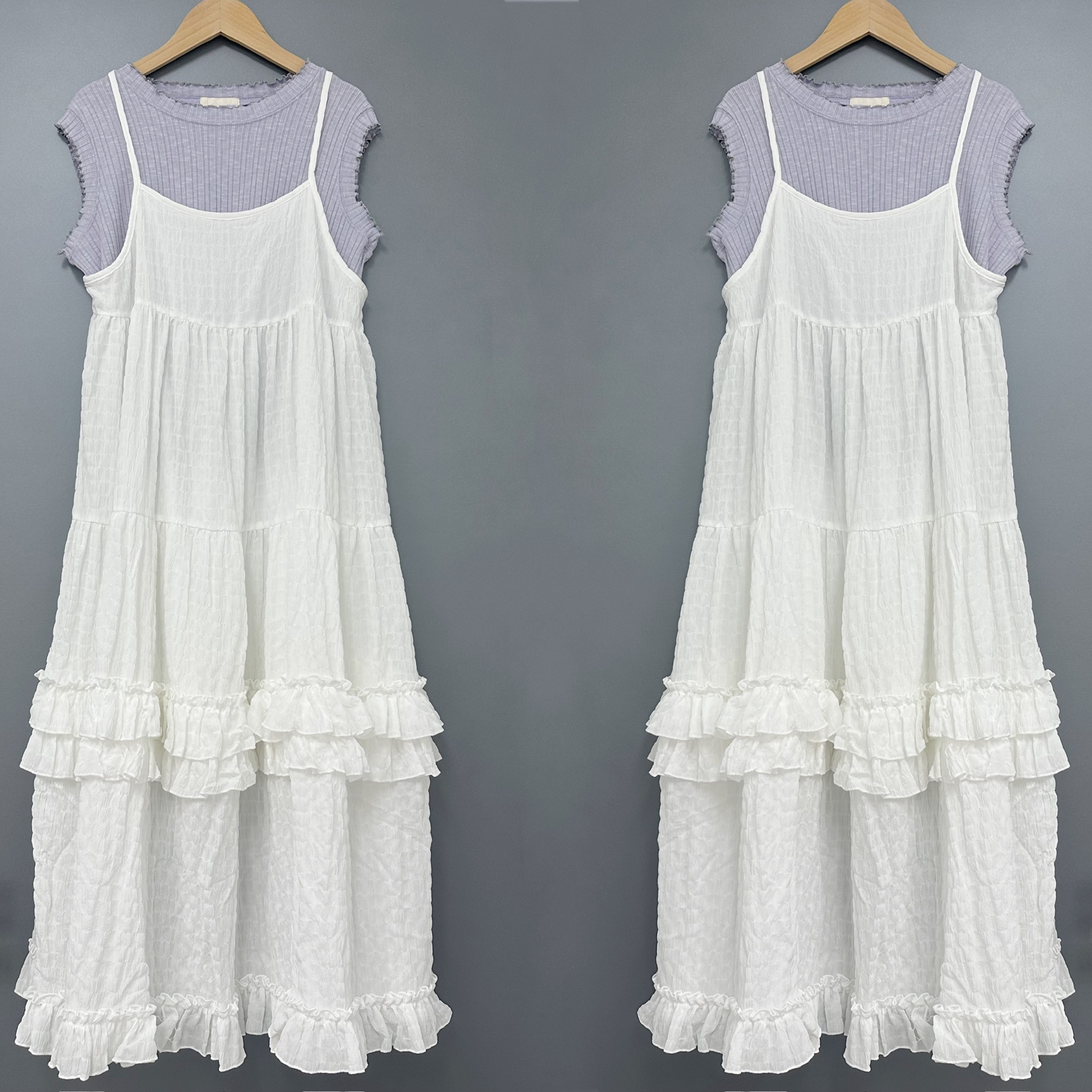 【優惠現貨】香港波浪邊坑紋背心（4色）