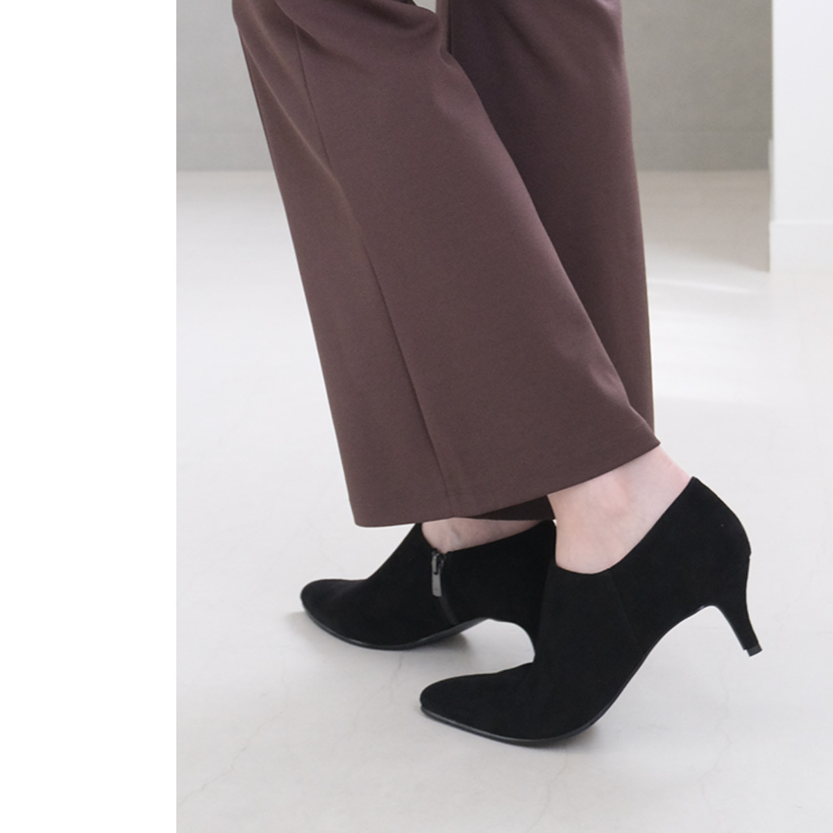 Point nine 日本製造真皮女用尖頭短靴