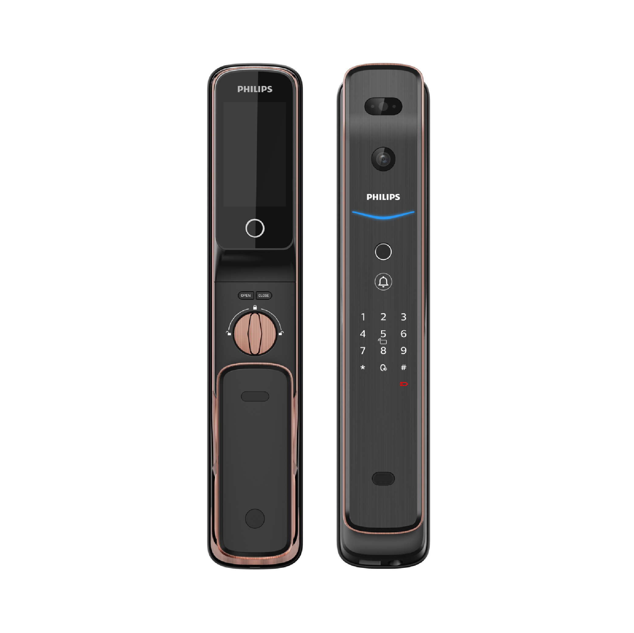 含基本安裝【臺灣公司貨】PHILIPS 飛利浦智能鎖｜EASYKEY 709-FVP人臉推拉式智能門鎖 保固36個月 3D臉部辨識智慧門鎖 智能電子鎖 WIFI連線 高級耐用 多功能 指紋密碼鎖