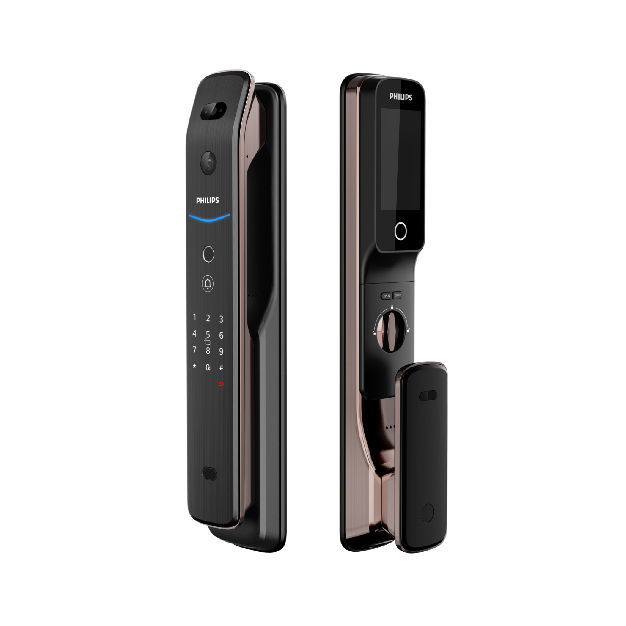 含基本安裝【臺灣公司貨】PHILIPS 飛利浦智能鎖｜EASYKEY 709-FVP人臉推拉式智能門鎖 保固36個月 3D臉部辨識智慧門鎖 智能電子鎖 WIFI連線 高級耐用 多功能 指紋密碼鎖