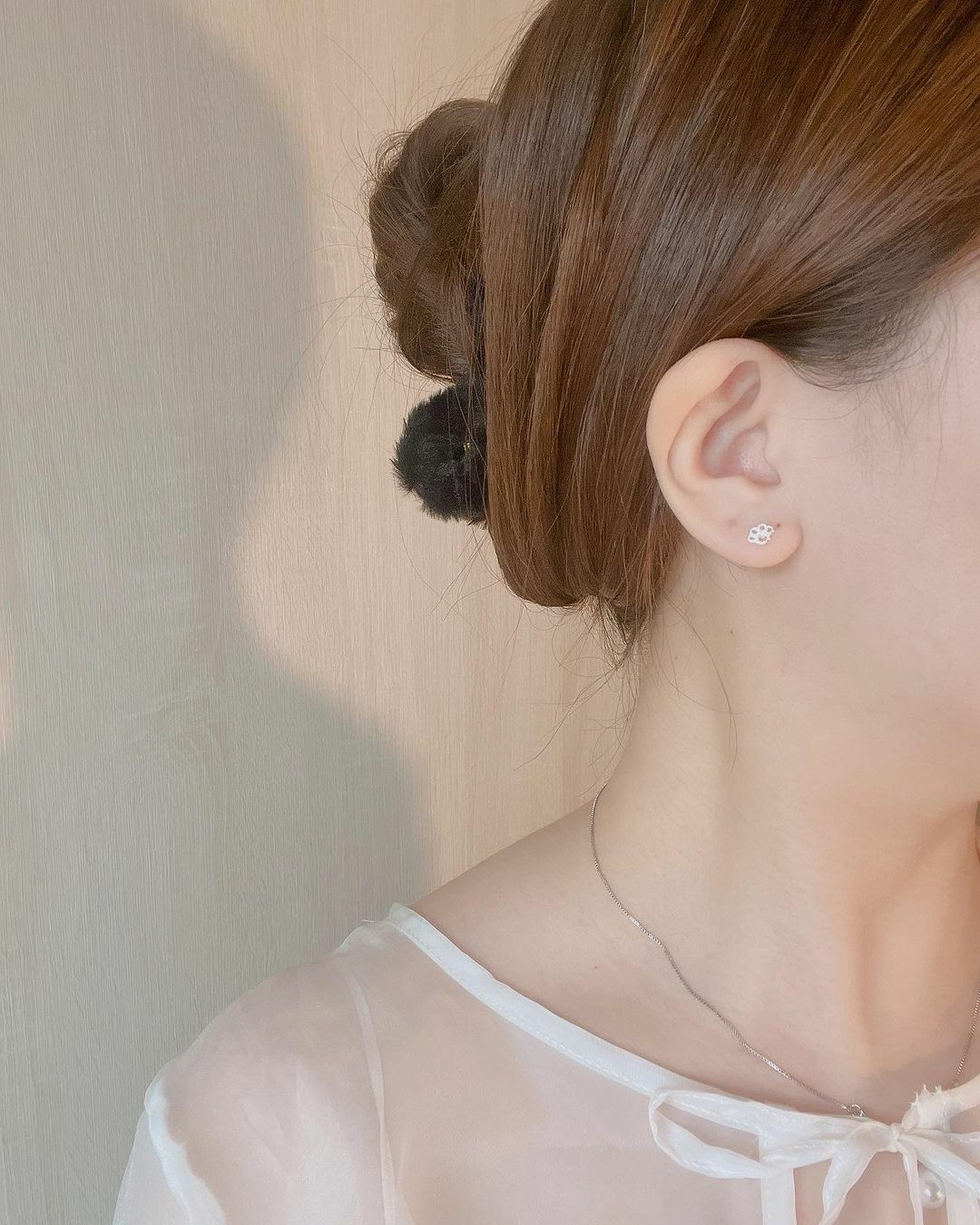 可愛貓腳印寵物腳印純銀耳環