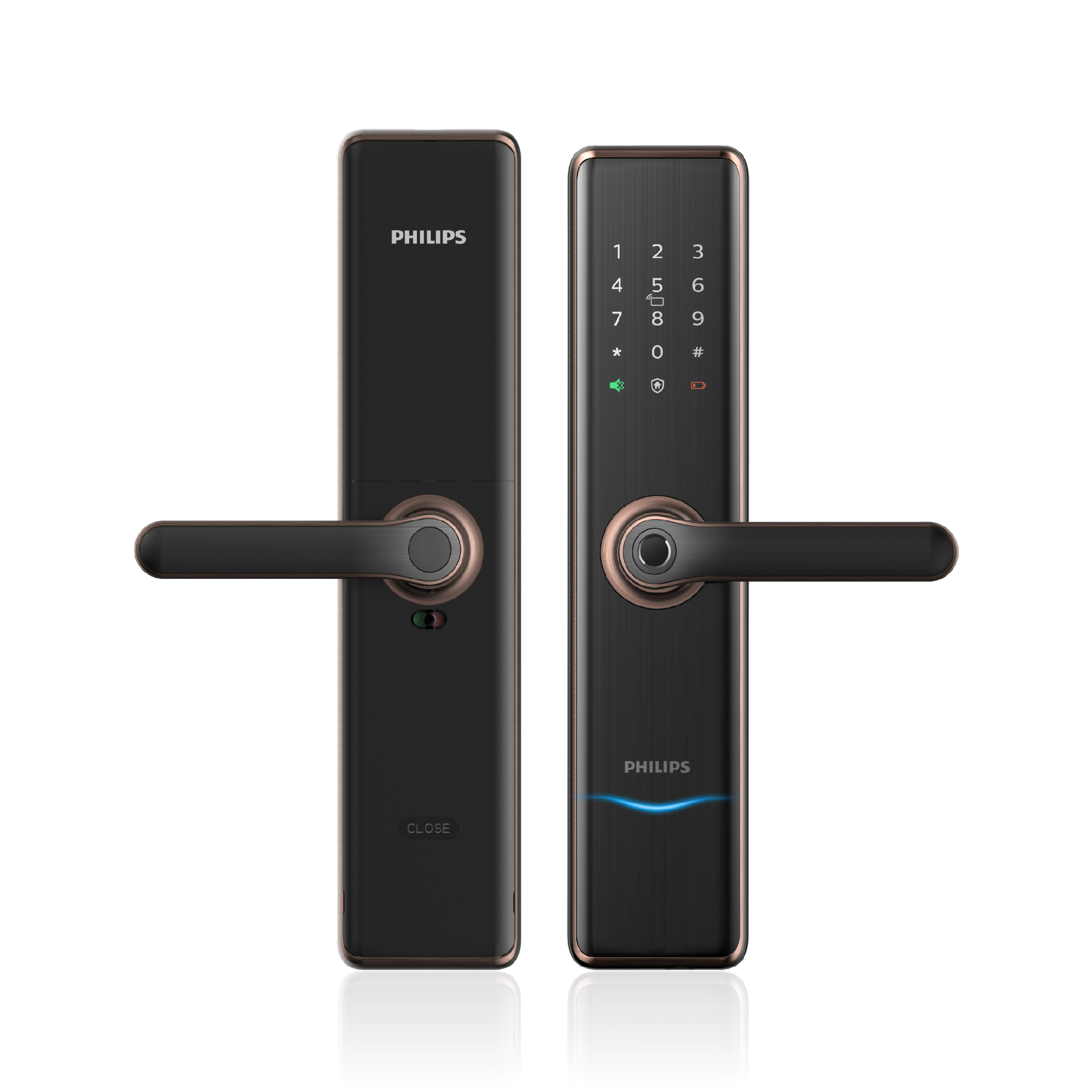 含基本安裝【臺灣公司貨】PHILIPS 飛利浦智能鎖｜EASYKEY 7300 把手式智能門鎖 保固36個月 3D臉部辨識智慧門鎖 智能電子鎖 連線 高級耐用 多功能 指紋密碼鎖