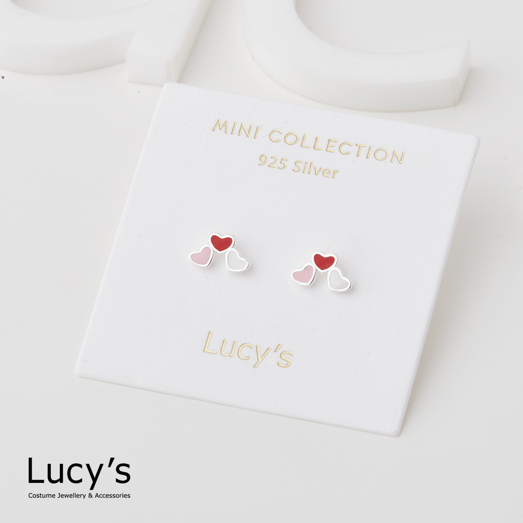*925純銀〔輕銀系列〕愛心調色盤 耳環 (116985)