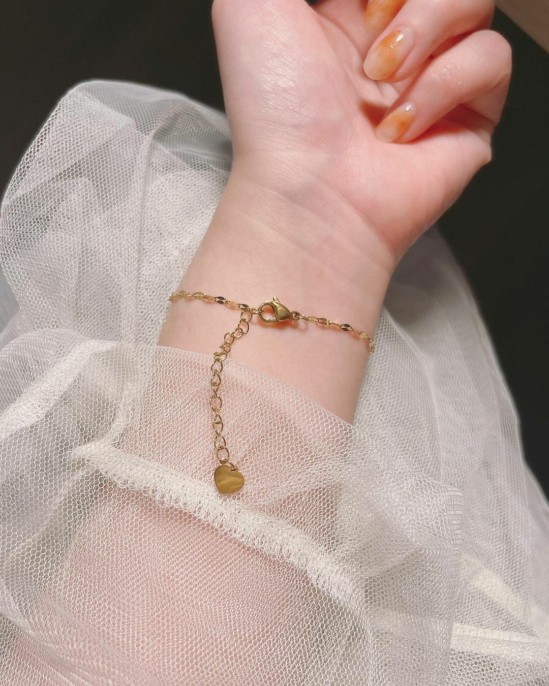 超美唇形鍊條不褪色醫療鋼手鍊