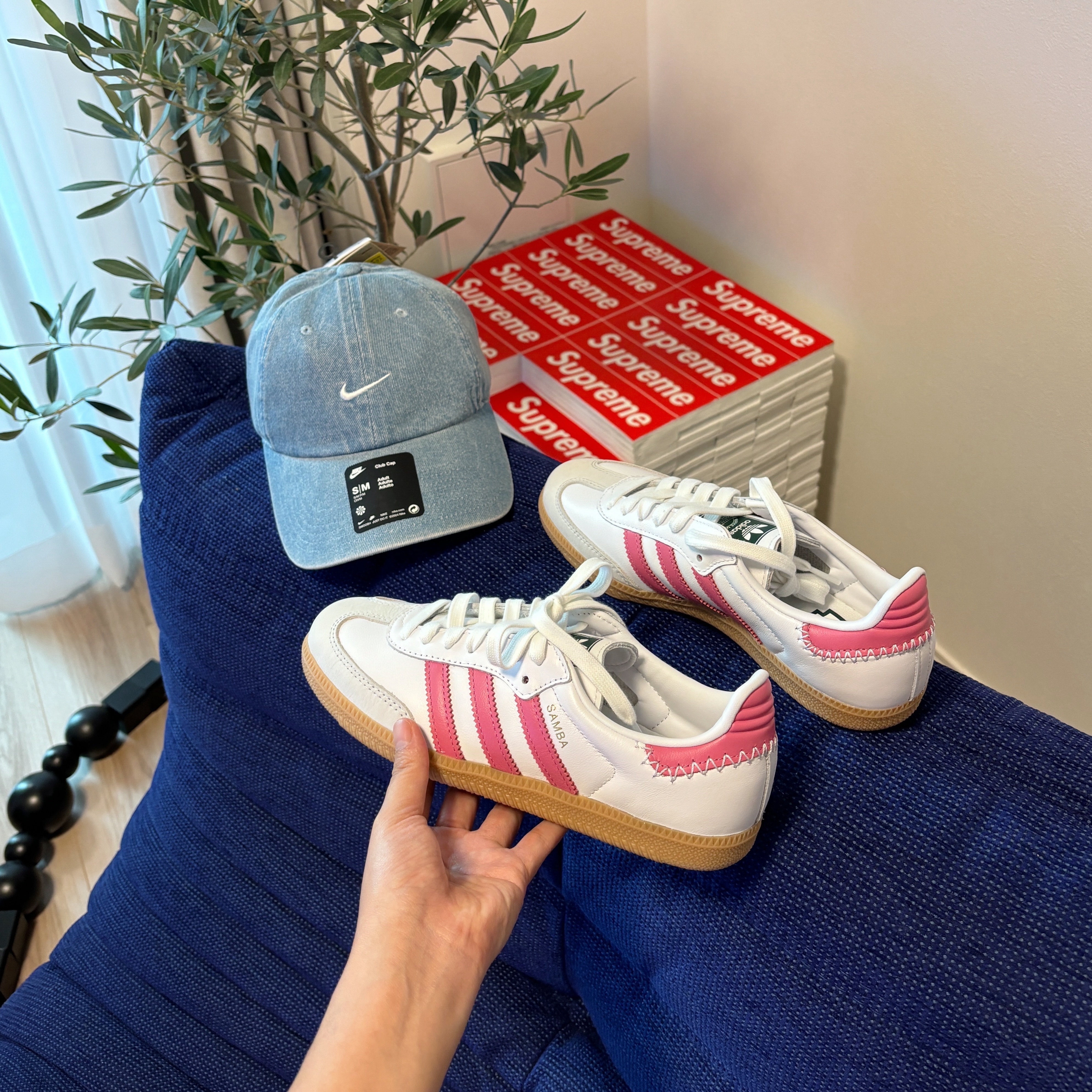 Adidas Originals Samba 桃優雪莎 桃紅 白色 外縫線 復古鞋 JI2013