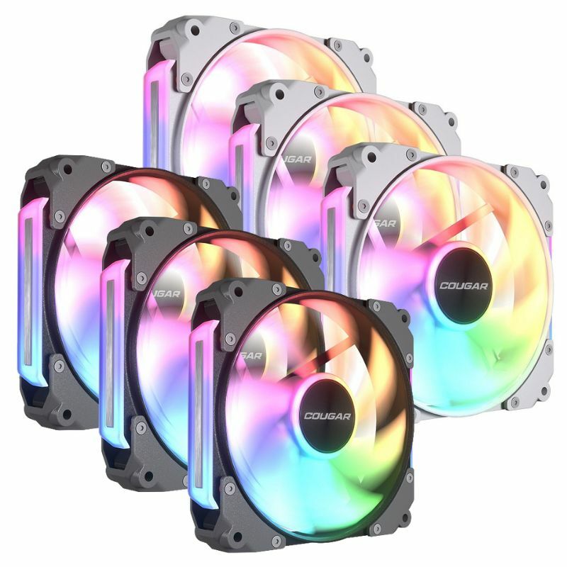 米特3C數位–COUGAR 美洲獅 APOLAR 120 ARGB 快速插拔風扇三入 機殼風扇 黑色/白色