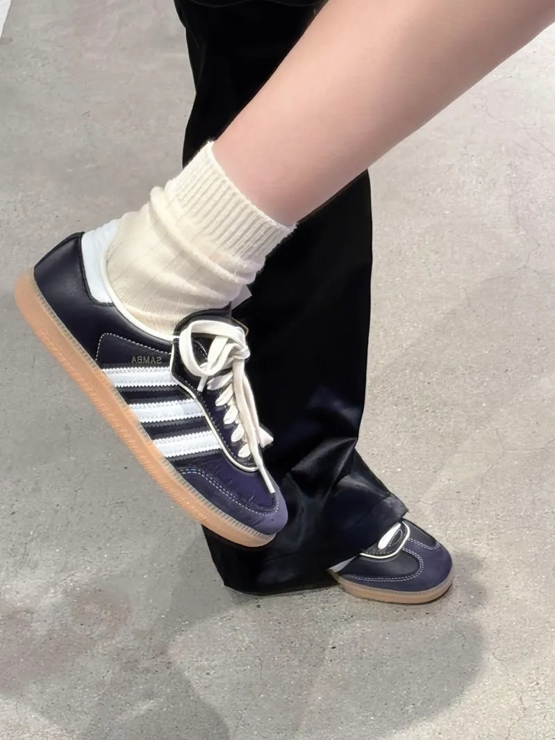Adidas Originals Samba 皮革 麂皮 黑紫 紫葡萄 IG6836