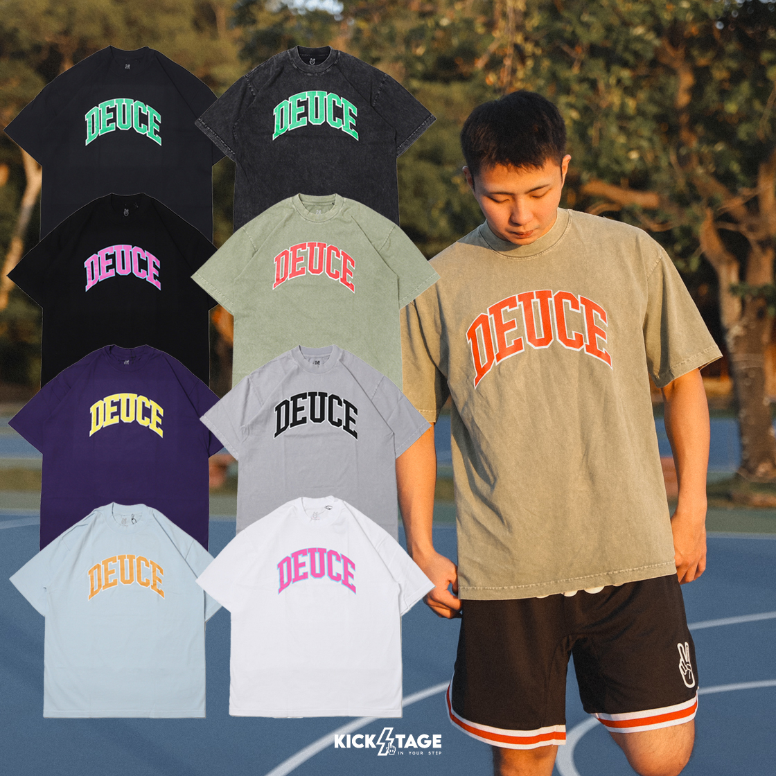 [售出無退換]男女款 Deuce Brand College Font Tee 八色 大學字體 休閒 短袖 短T【DE018】