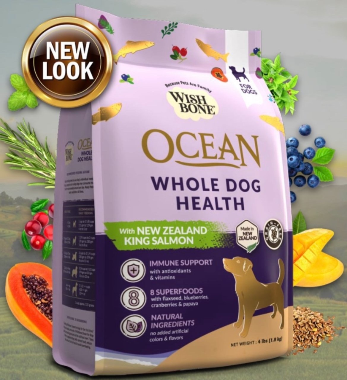 紐西蘭純天然Wishbone OCEAN 海洋魚成犬配方 (4lb/20lbs)