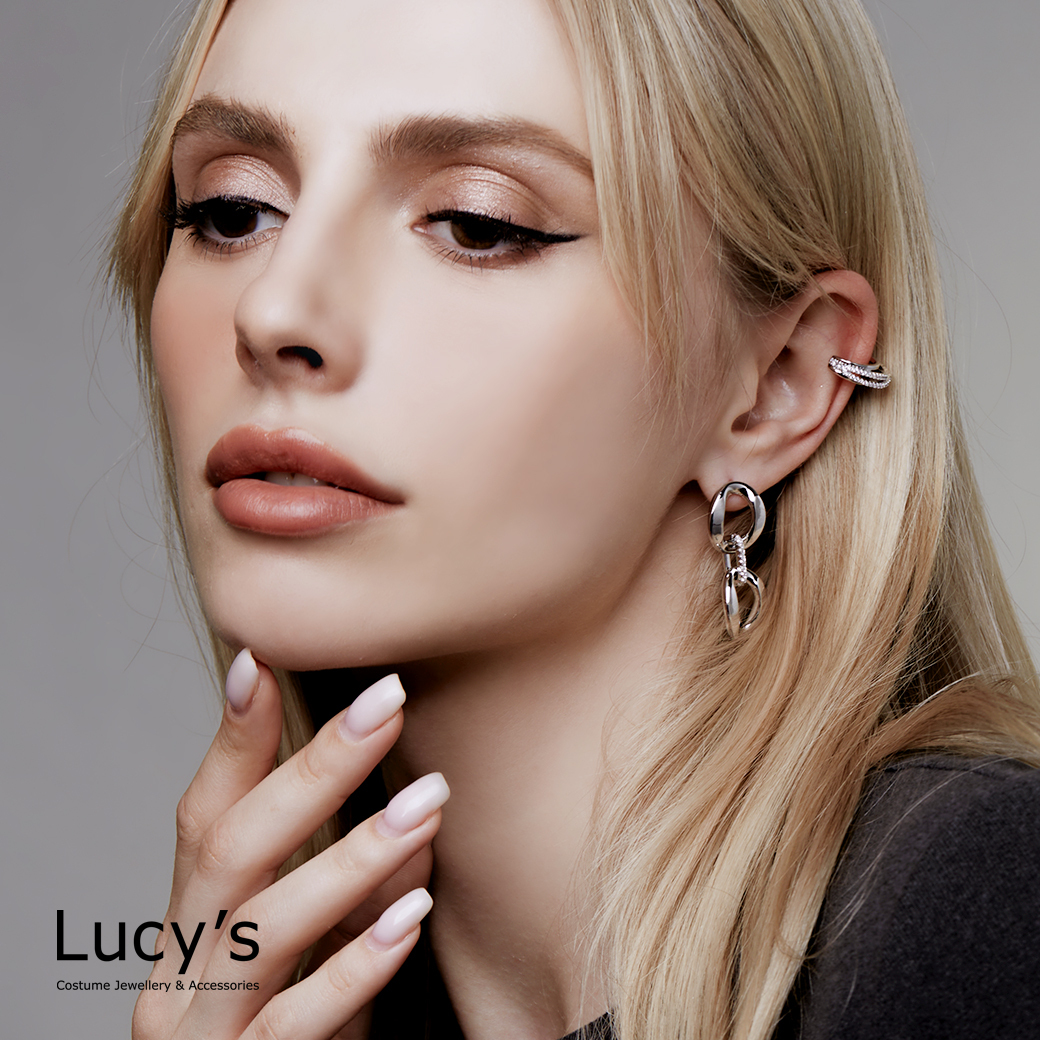 細鑽線條交錯 耳骨夾 二色 (115939/115940)