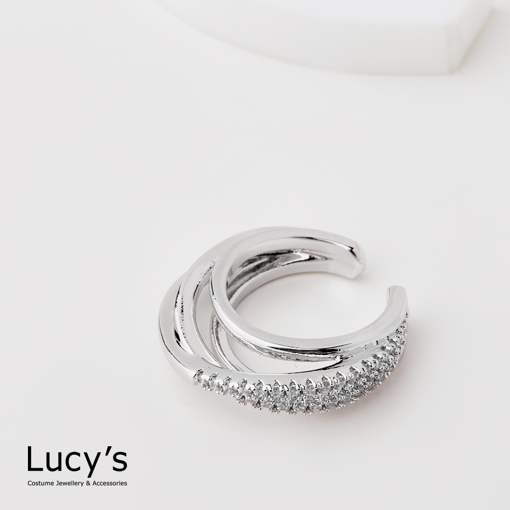 細鑽線條交錯 耳骨夾 二色 (115939/115940)