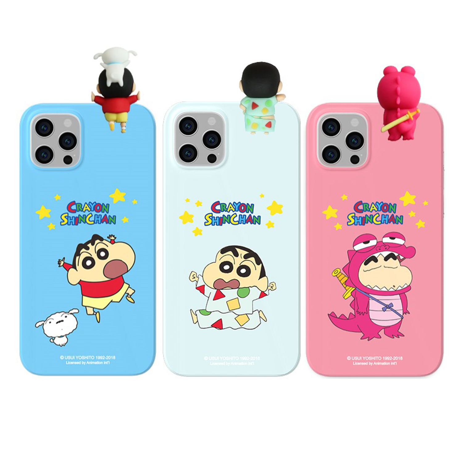 蠟筆小新 - Silicone Soft Case - 立體公仔貼身手機保護軟殼 TY