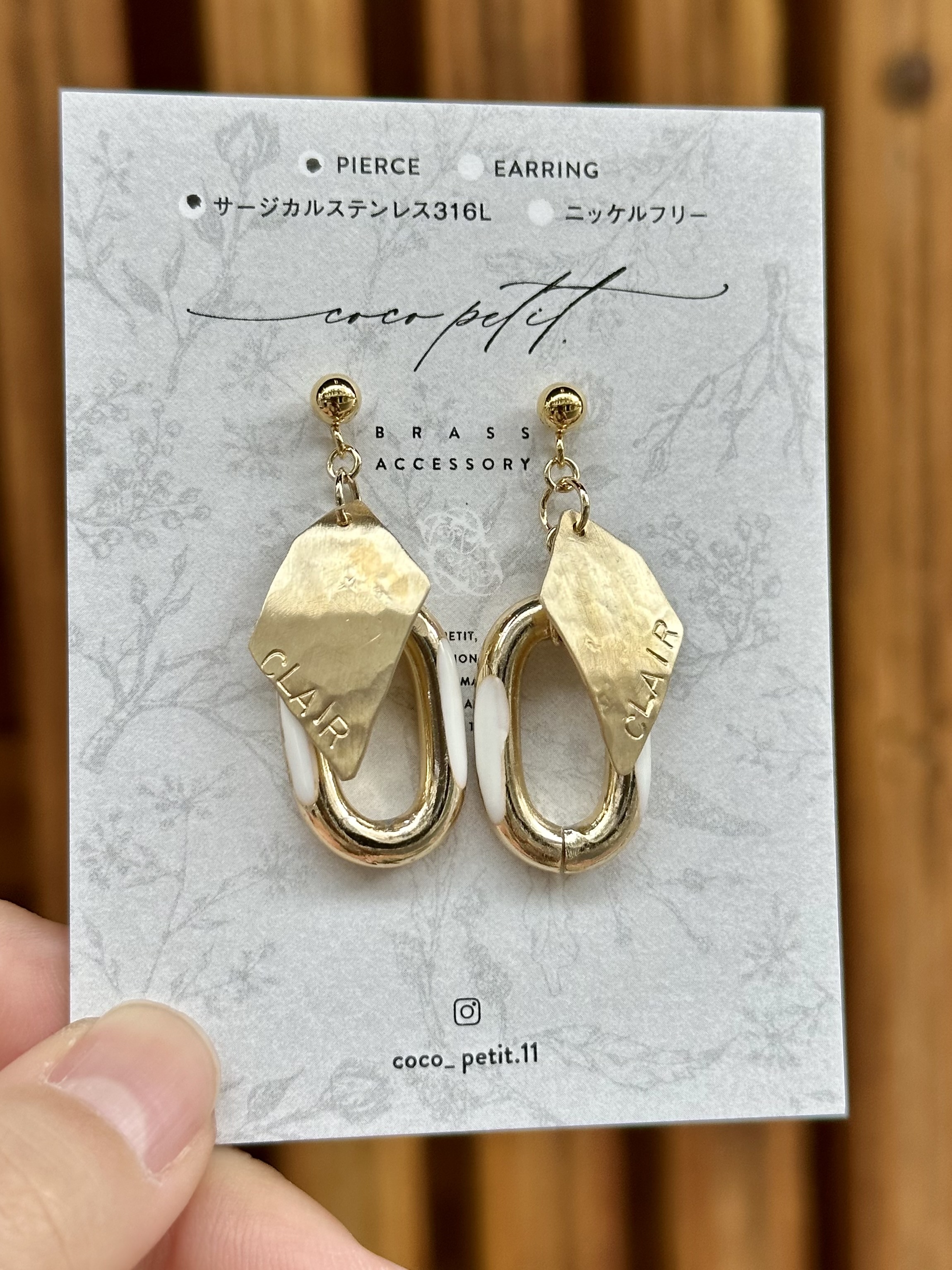 [coco petit.] 黃銅耳環A5