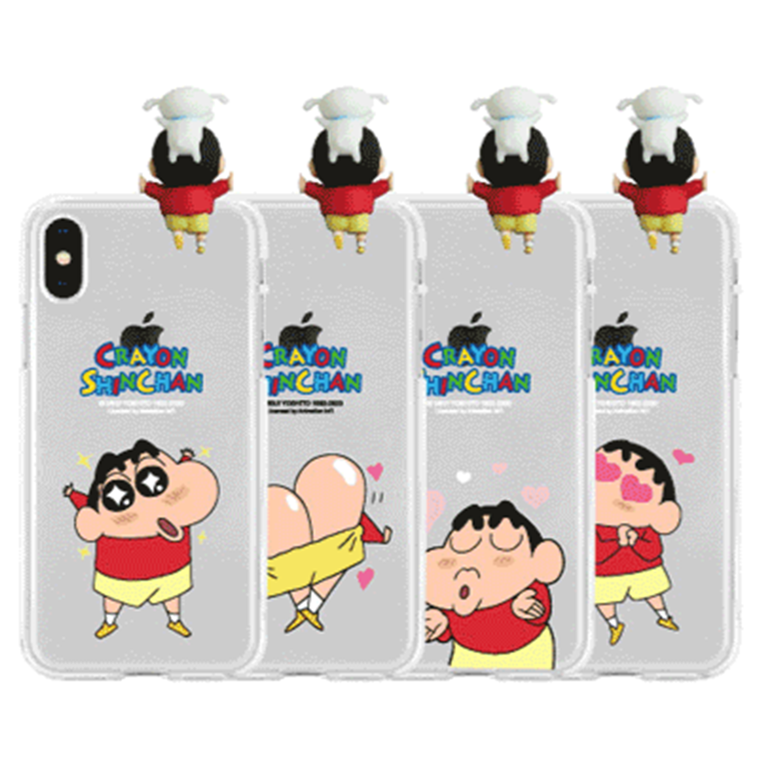 蠟筆小新 - Clear Soft Case - 立體公仔貼身透明手機保護軟殼 TY