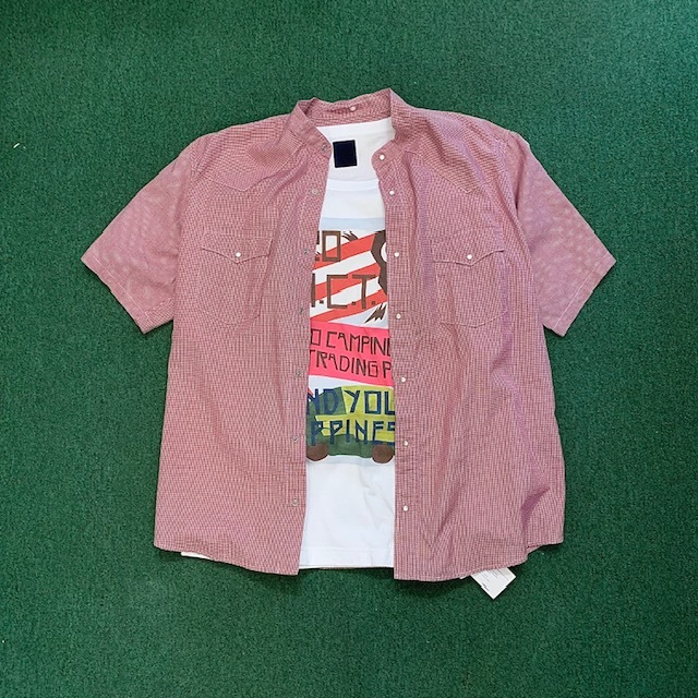 ⚠️ON SALE 40% OFF : VISVIM RUST COLLAR CHECK SHIRT S/S - RED SIZE L IN STOCK NOW (現貨發售中)