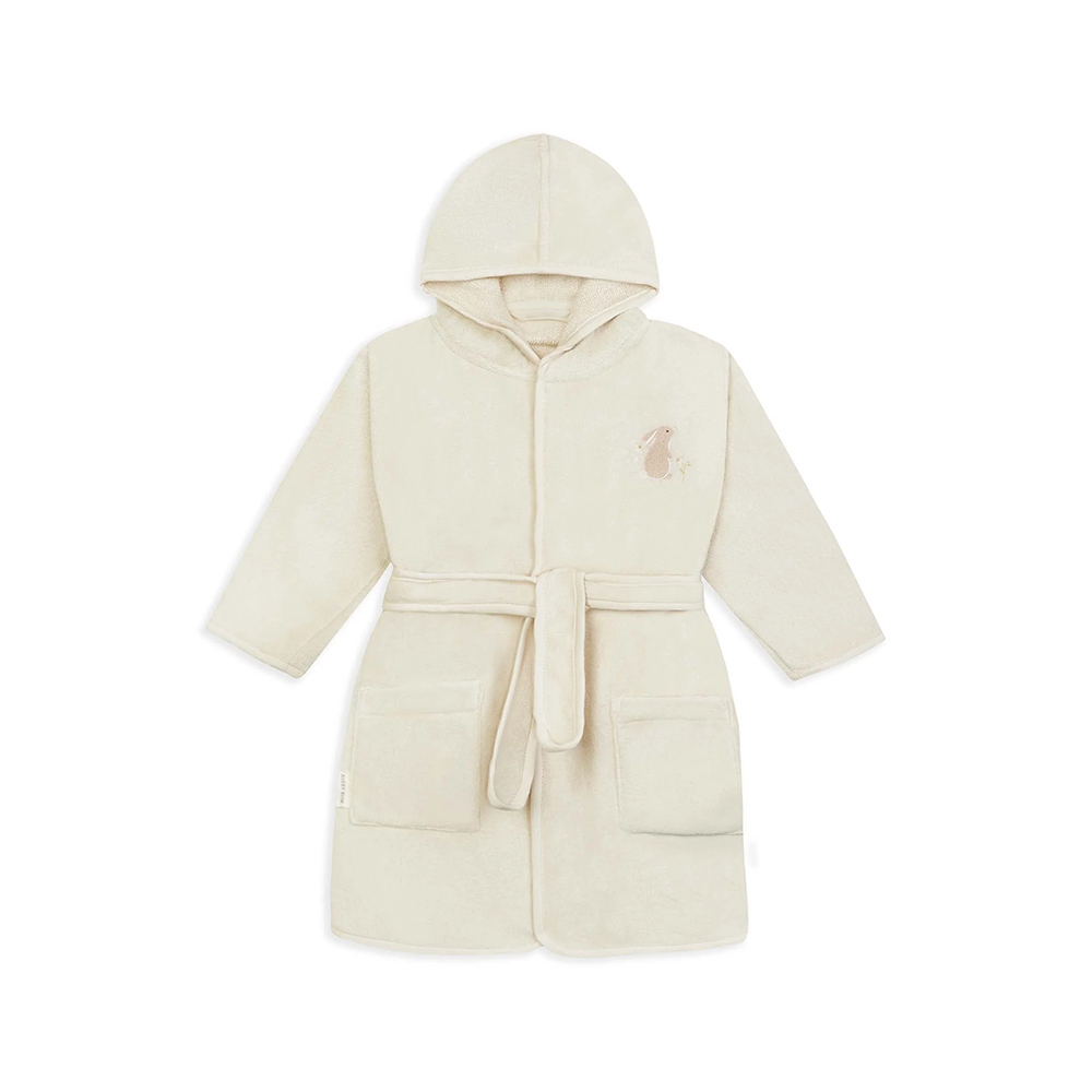 Avery Row 有機棉幼兒連帽浴袍-花園小兔