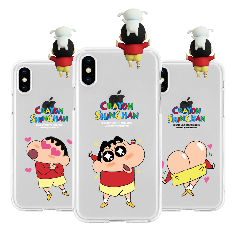 蠟筆小新 - Clear Soft Case - 立體公仔貼身透明手機保護軟殼 TY