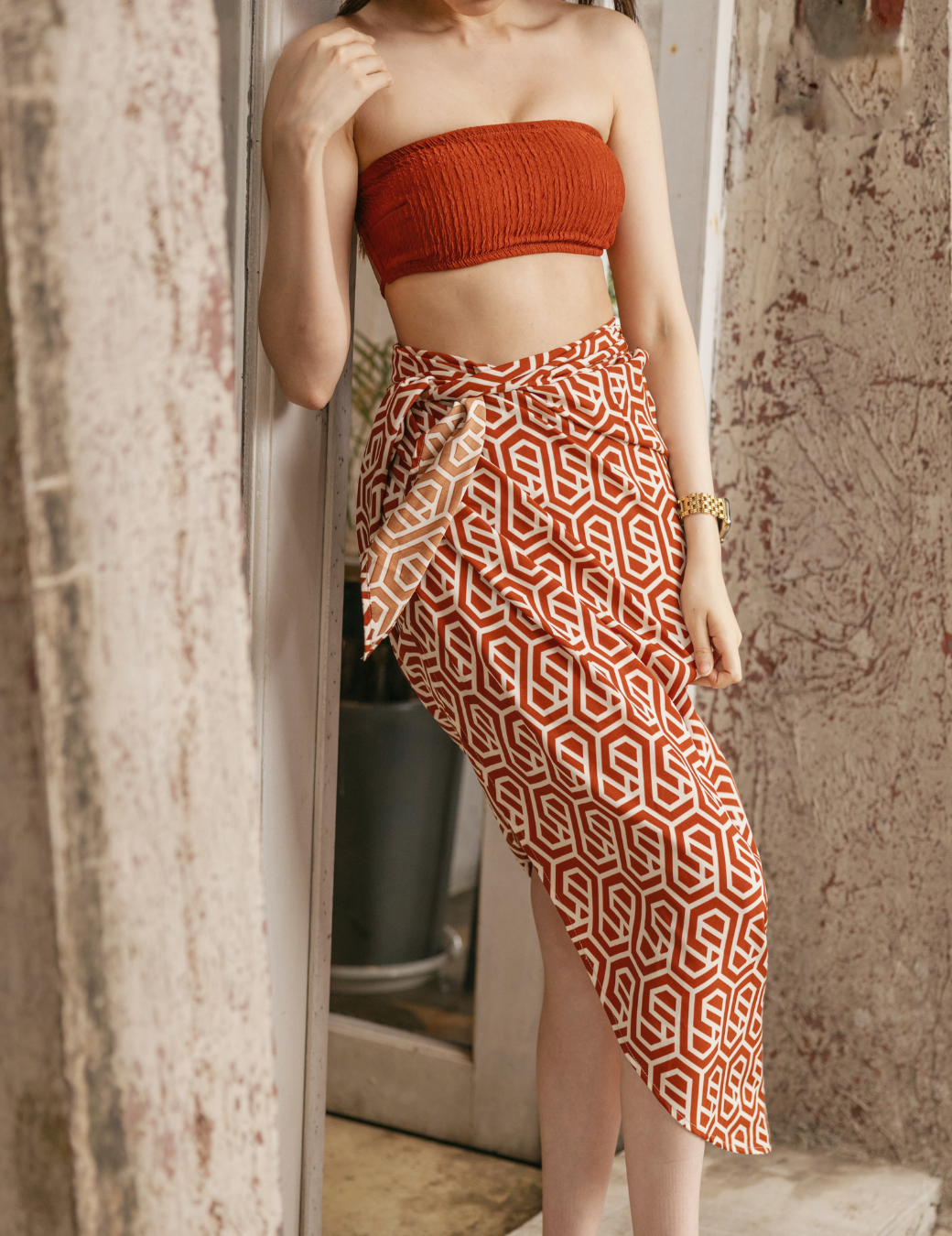 菱格幾何多功能絲巾（2色）