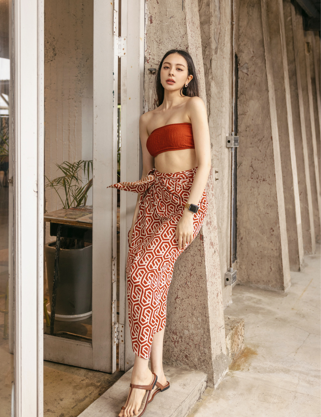 菱格幾何多功能絲巾（2色）