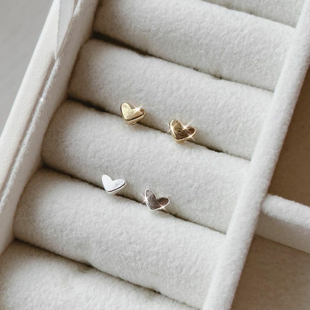 E02 Pure Love earring 簡單愛心耳環 - silver925