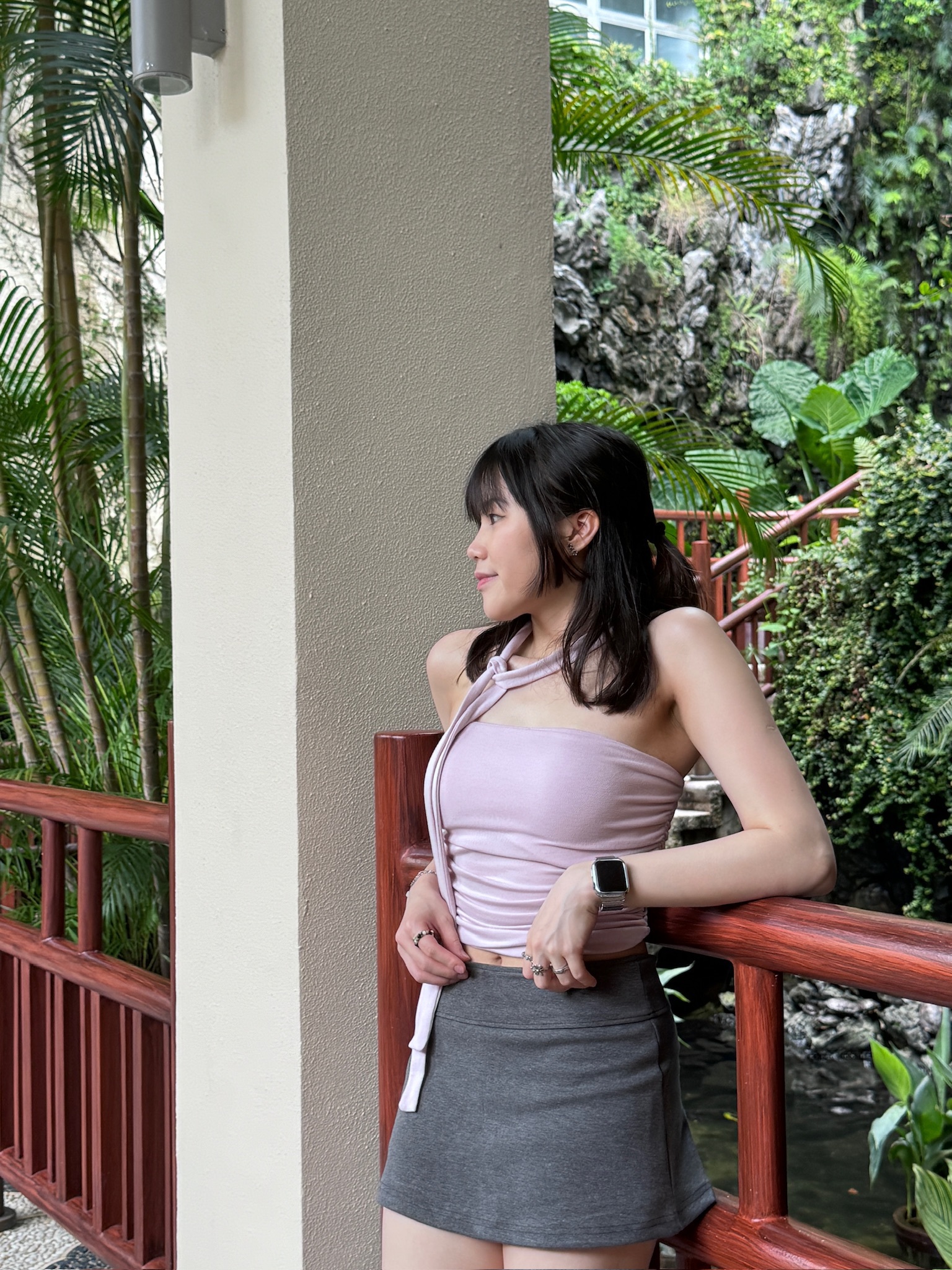 視覺放大! 掛頸連pad Tube top