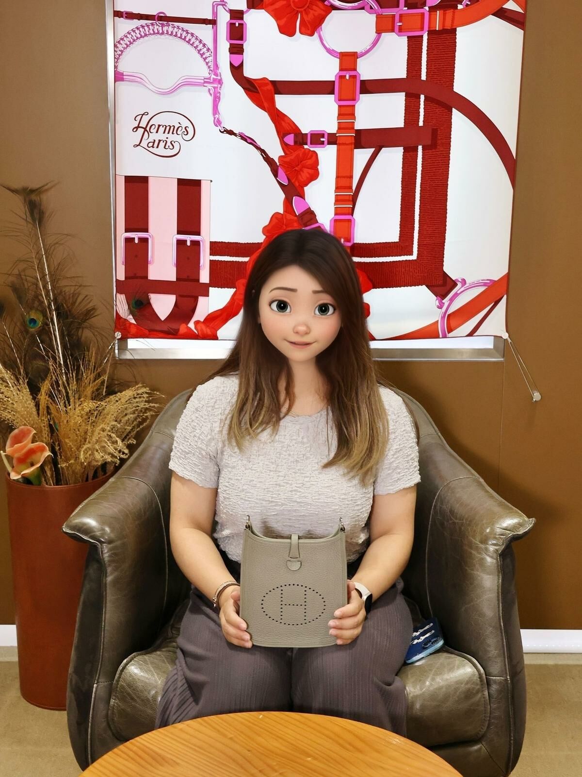 【 感謝支持 】爽快靚靚到店pick up mini E 鼠尾草綠🌿配埋twilly非常滿意 表示下次有需要都選擇HERLUXE❤️ 多謝你嘅認同與支持🫶