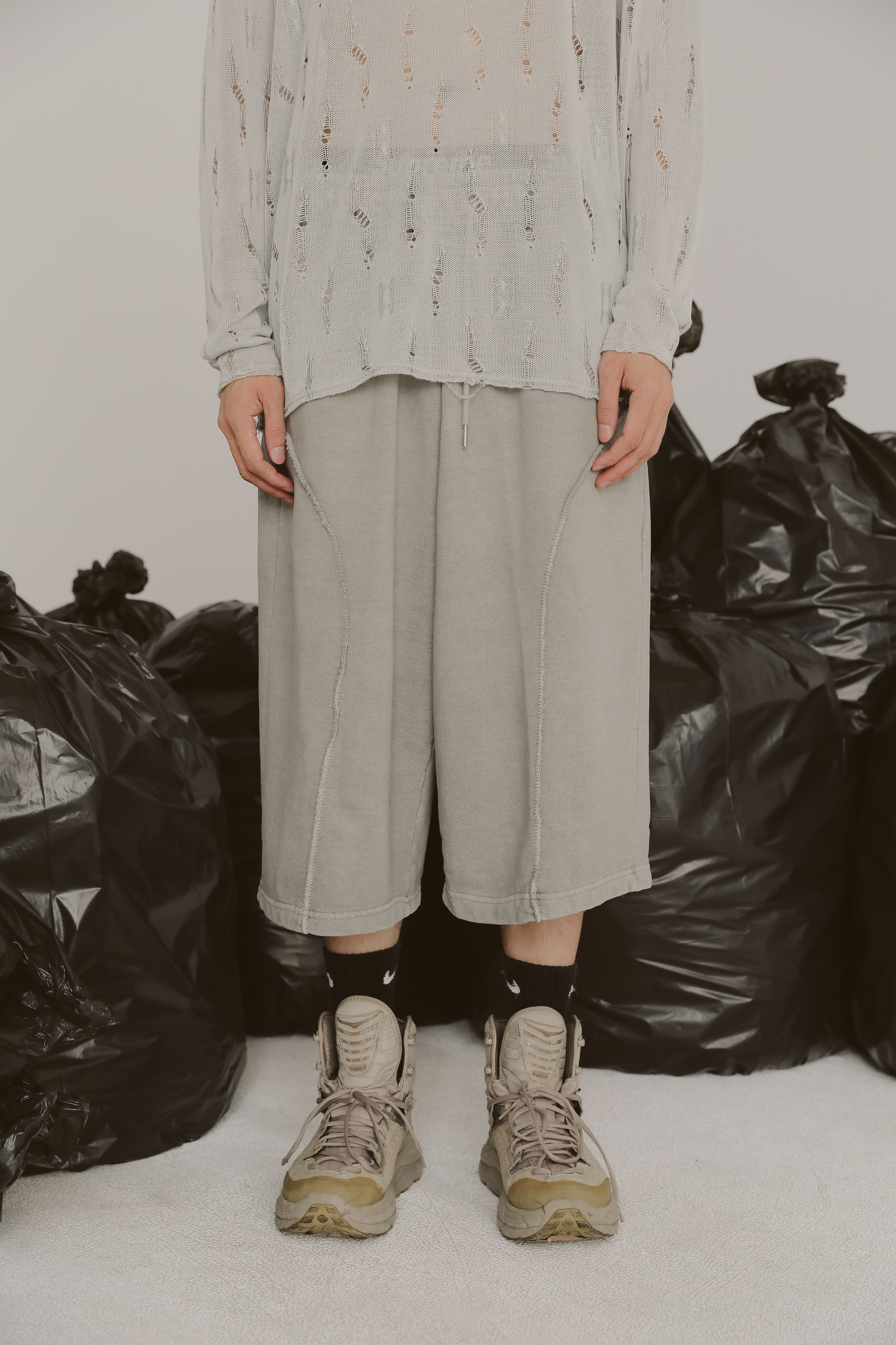 Curve Pigment Pants #七分褲