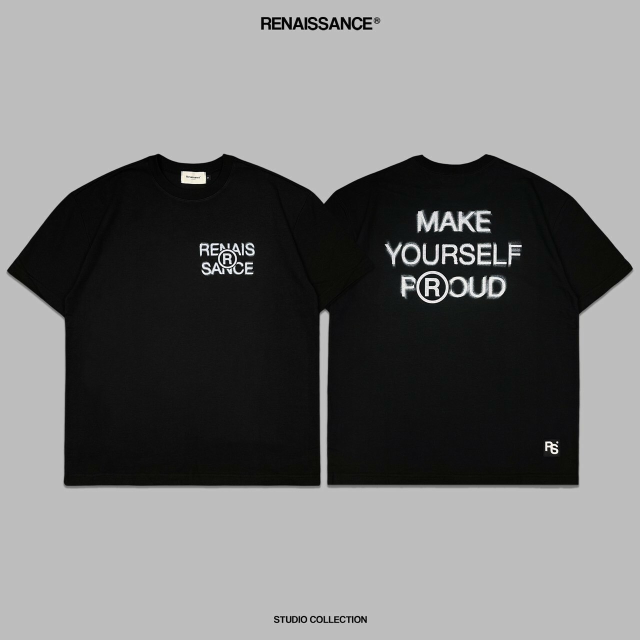 RENAISSANCE ’’Make Yourself Proud‘’ 幻影字體標語短袖 T