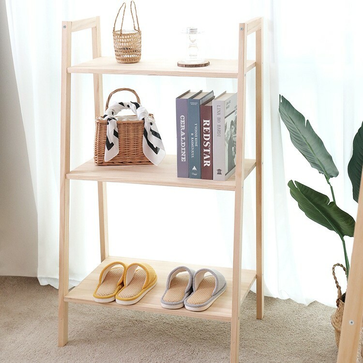 《4356》北歐風簡易梯形落地多層收納架