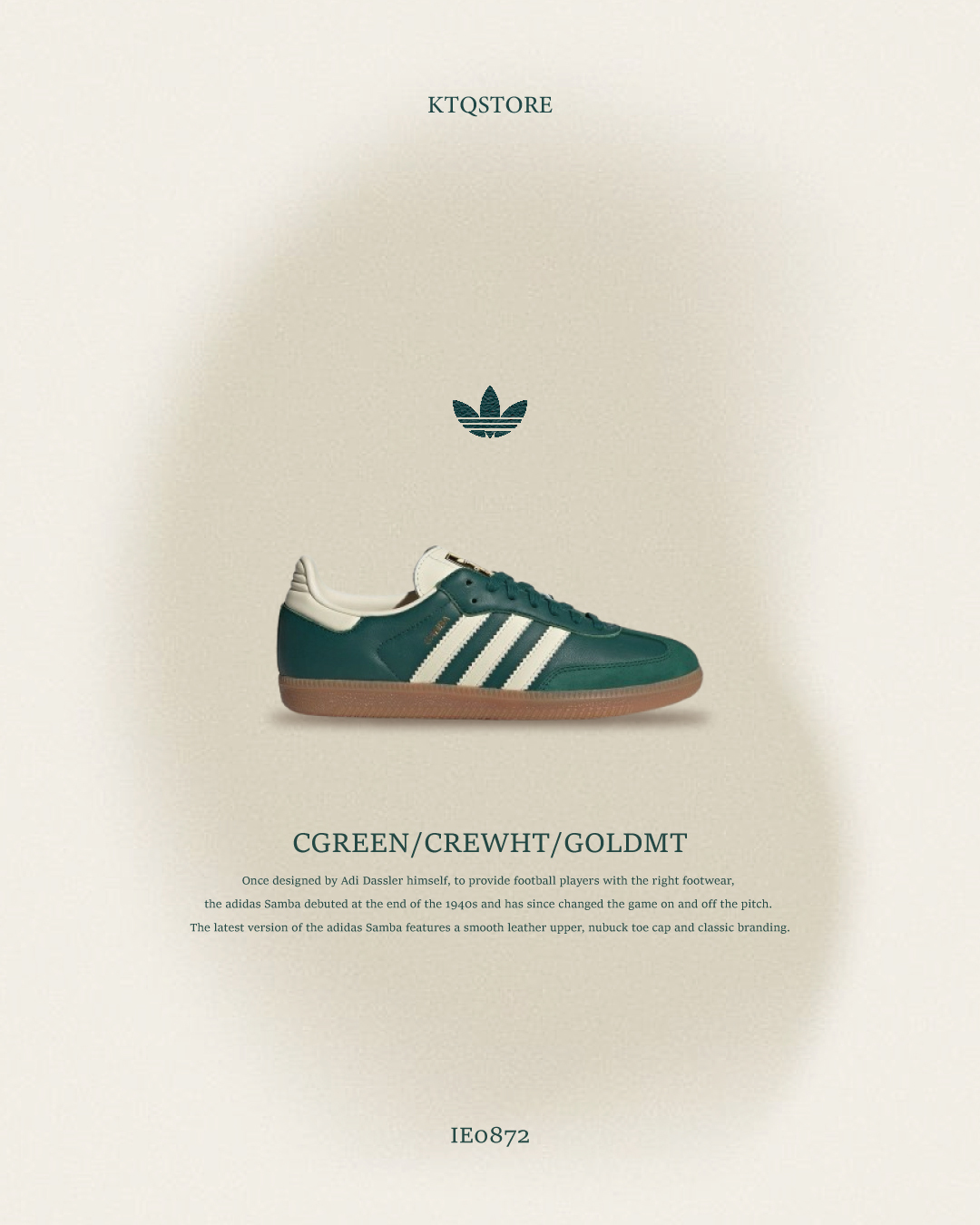 KTQ STORE ‧ adidas Samba OG Collegiate Green 經典 復古 德訓鞋 綠 IE0872