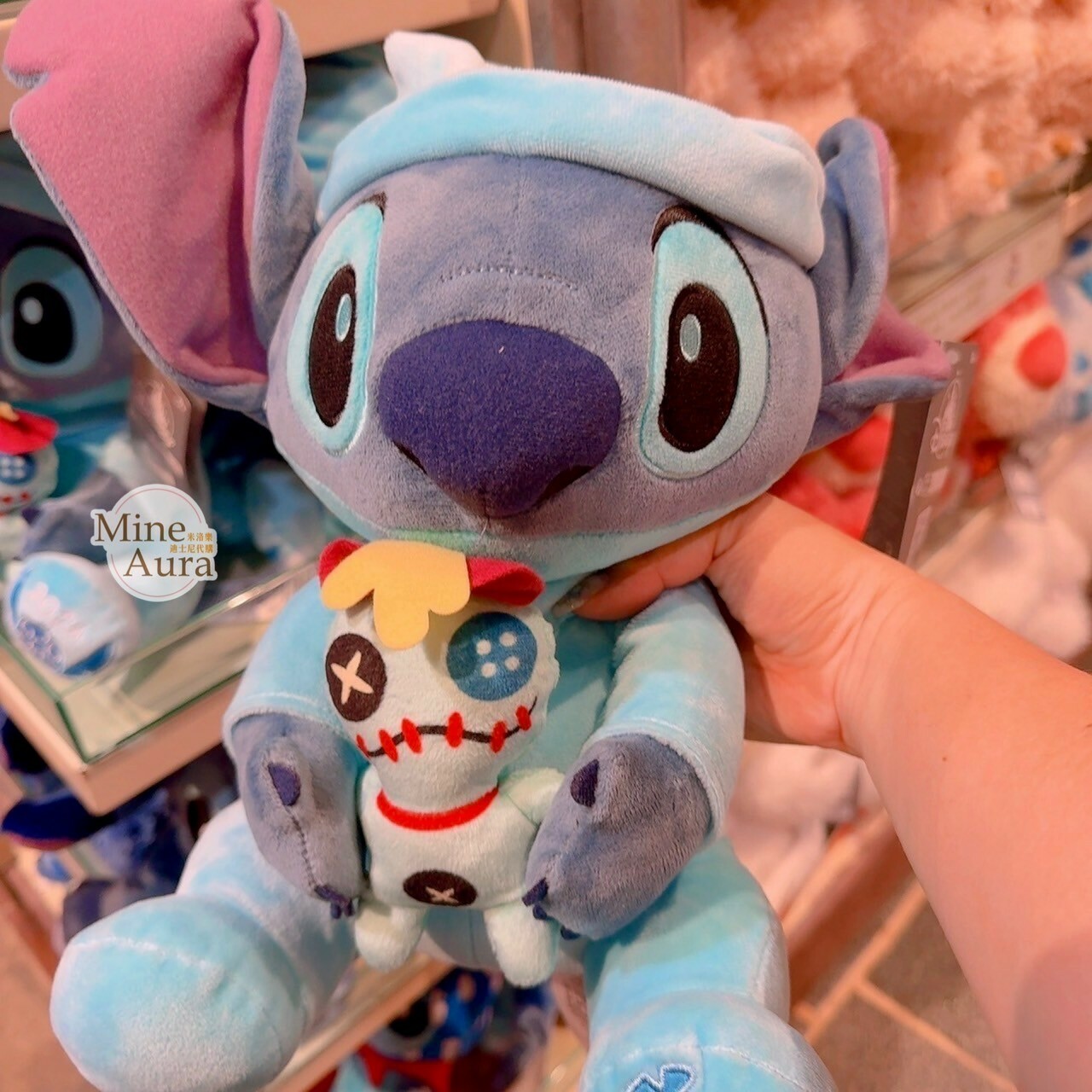 史迪奇 Stitch 抱抱 醜丫頭Scrump 睡衣造型 娃娃 玩偶 星際寶貝 Lilo & Stitch -香港迪士尼樂園