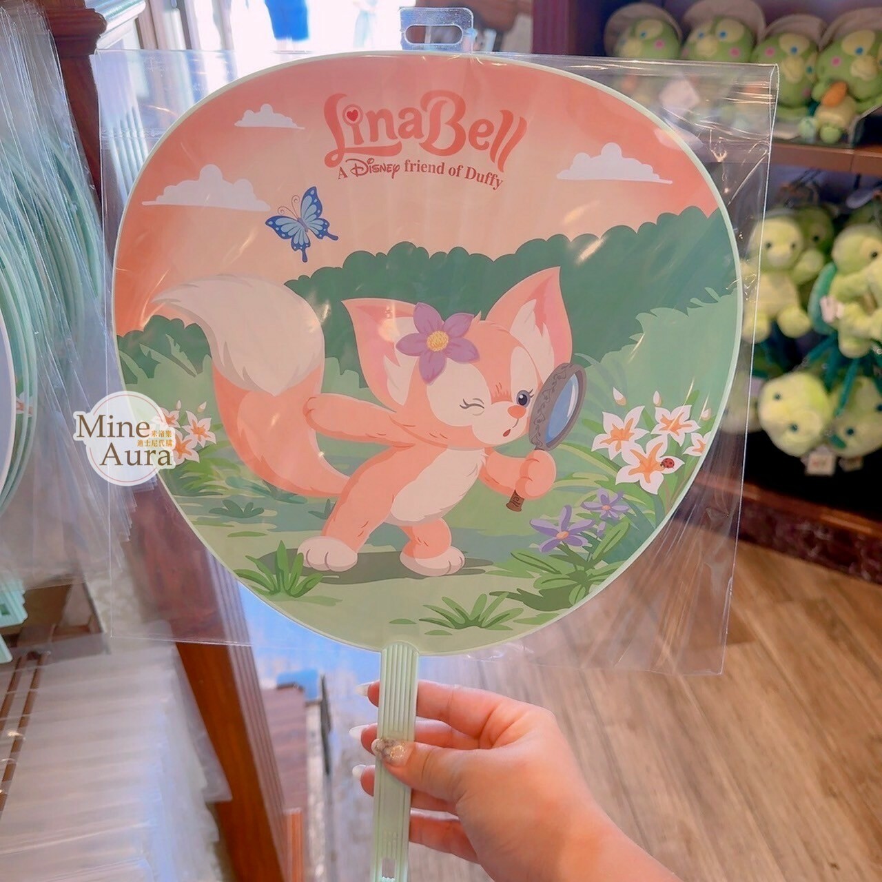 玲娜貝兒 Lina bell 達菲 Duffy 與好友們 大頭 圖案 手持扇 扇子 -香港迪士尼樂園