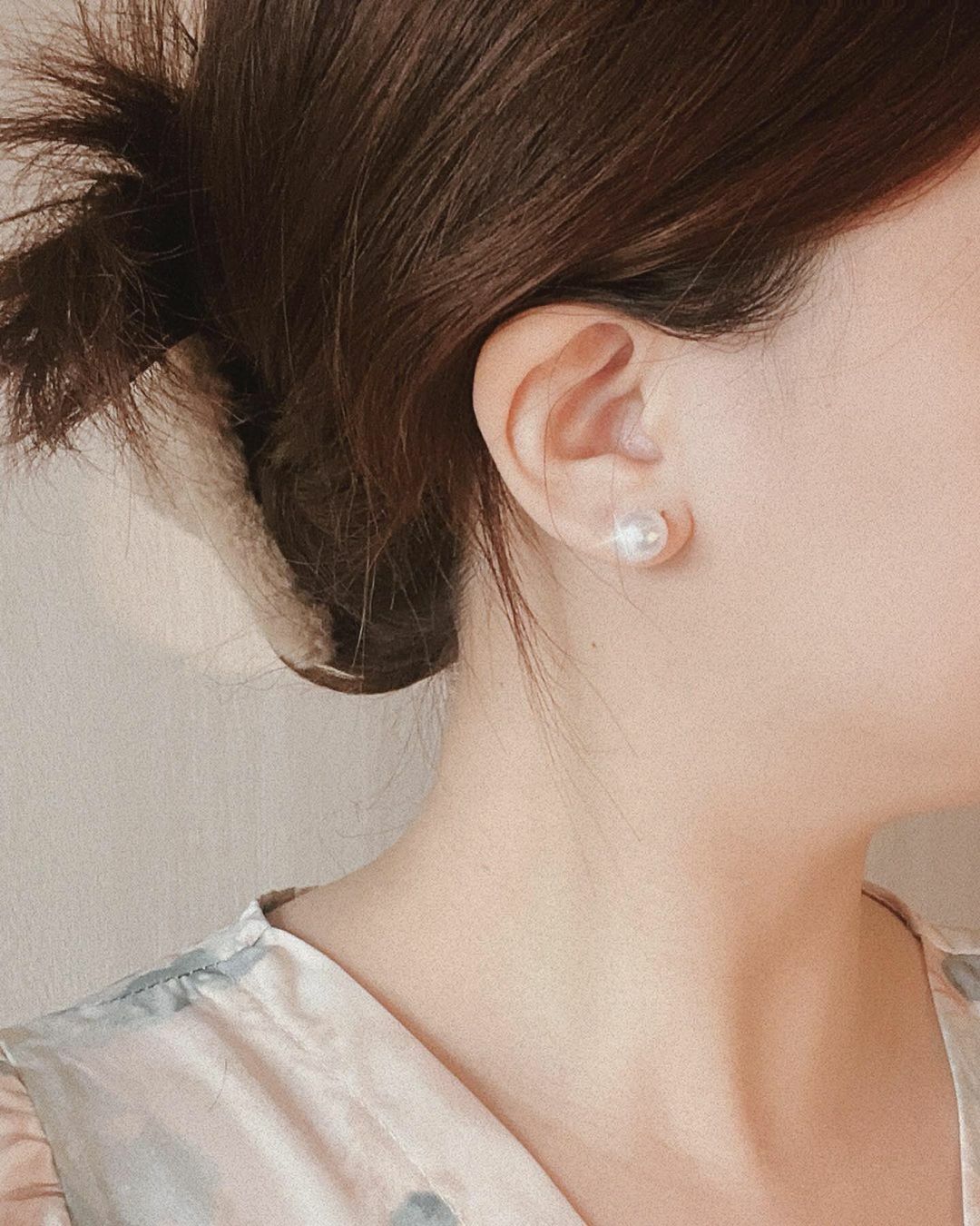 E01 Venus pearl earrings 10mm珍珠耳環 - silver925