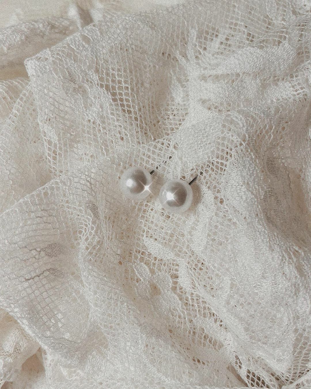 E01 Venus pearl earrings 10mm珍珠耳環 - silver925