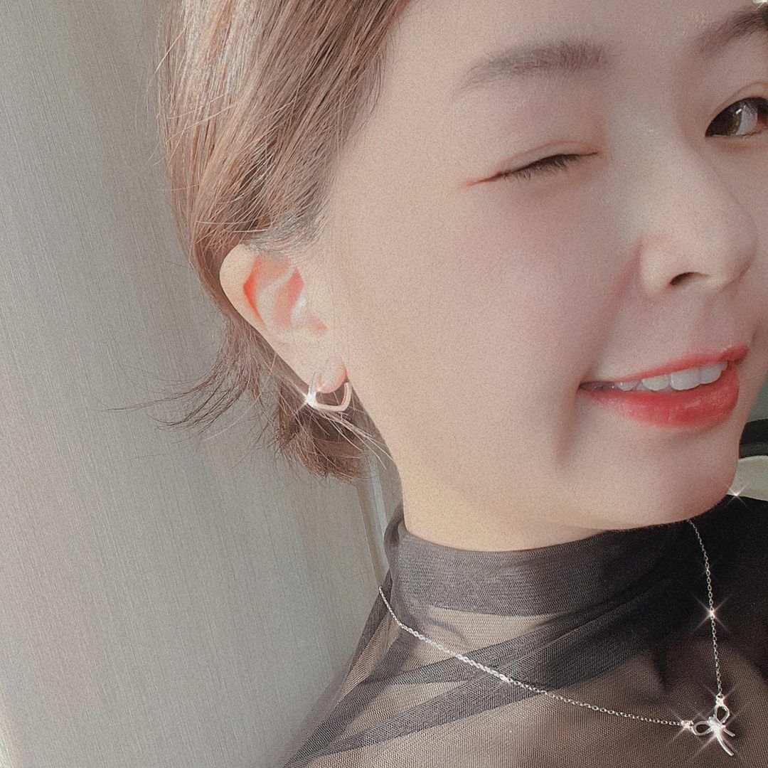 方形微個性超美氣質純銀耳環