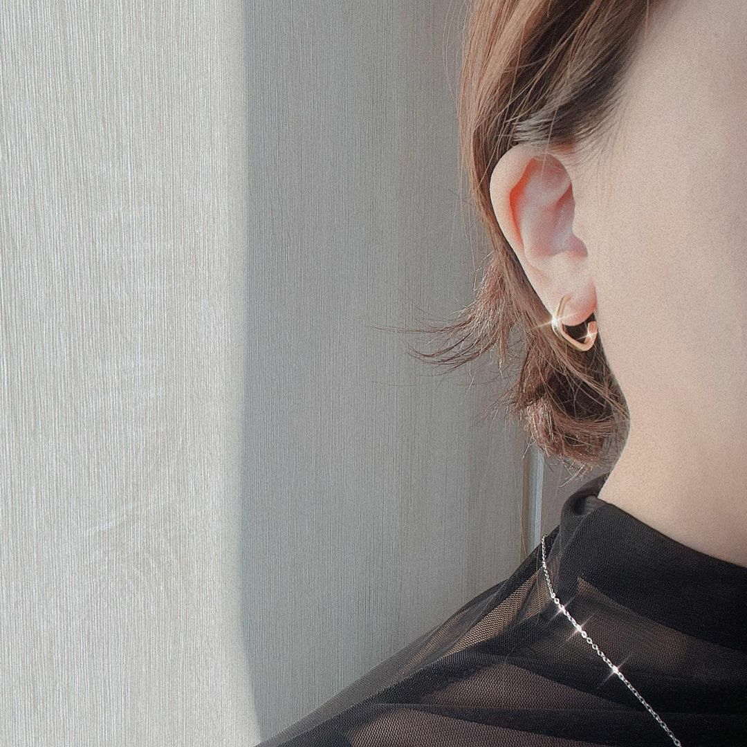 方形微個性超美氣質純銀耳環