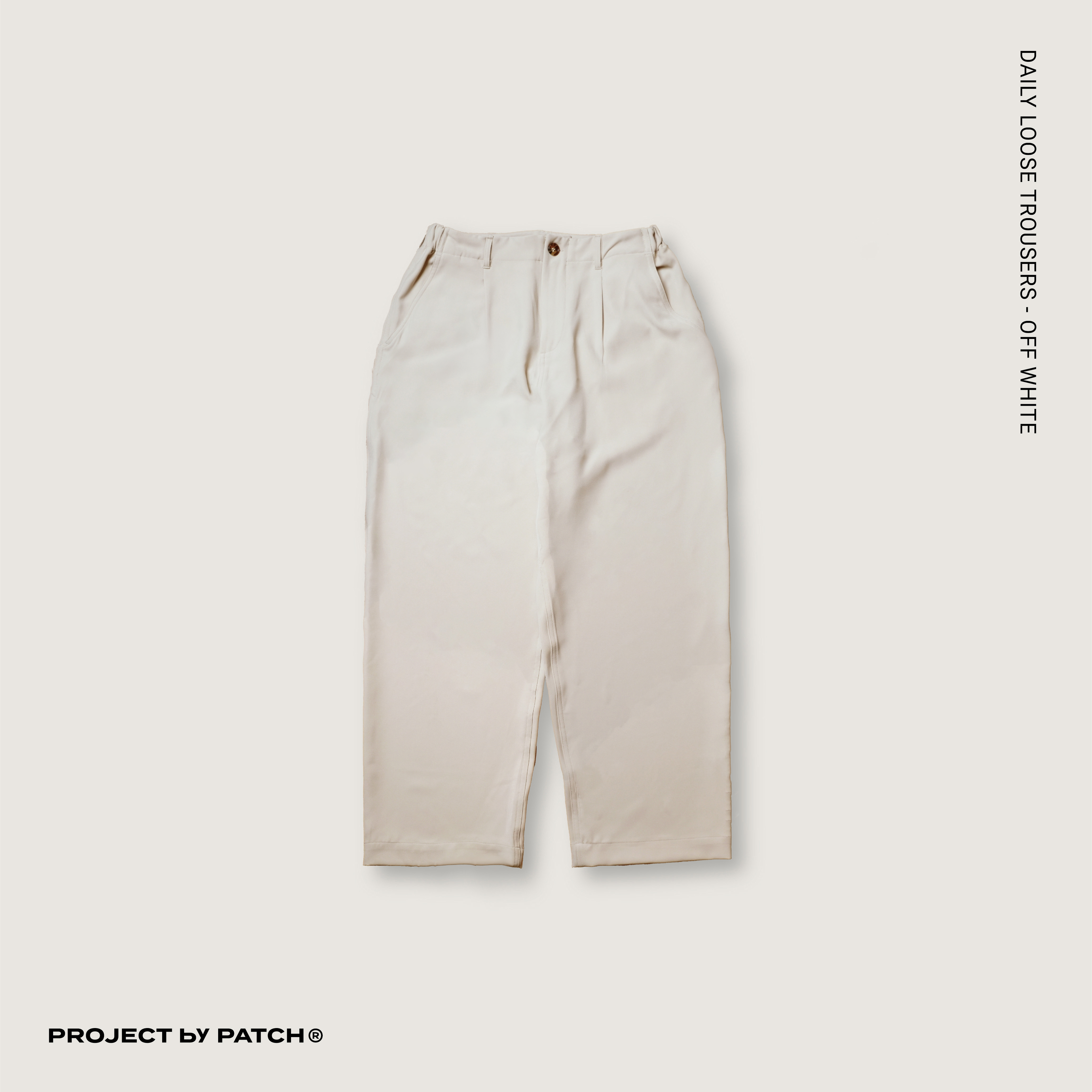 P.B.P -  DAILY LOOSE TROUSERS  - OFF WHITE