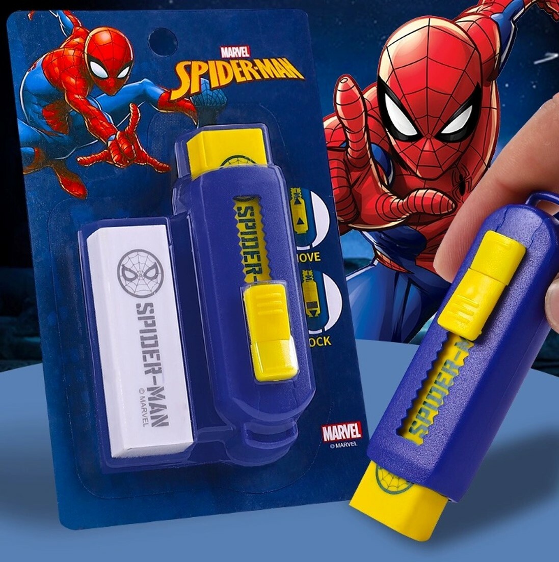 Marvel 蜘蛛俠 |可推動橡皮擦 |擦膠