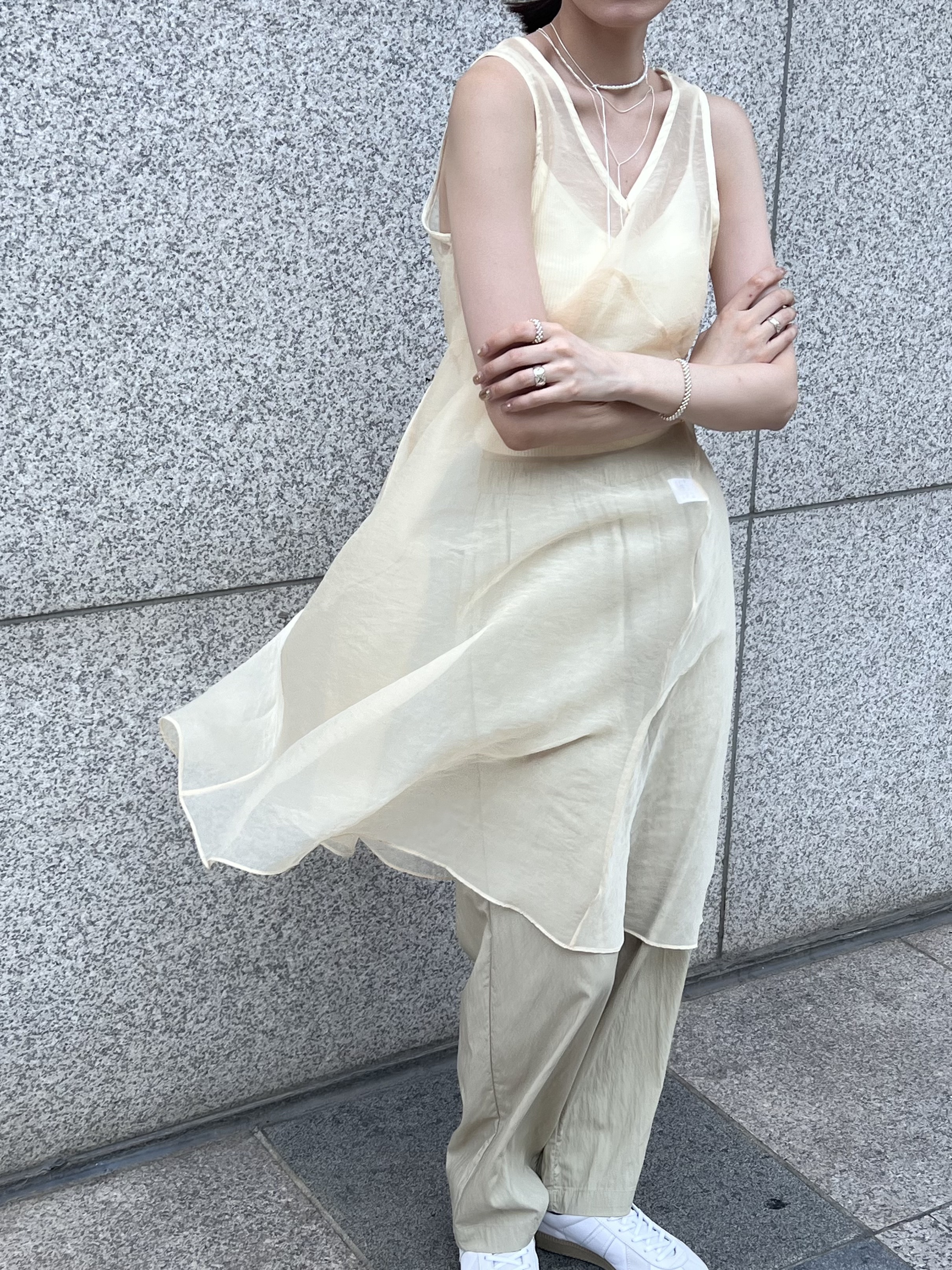 仙女下凡裙擺搖搖背心衣/2色均碼/淺黃