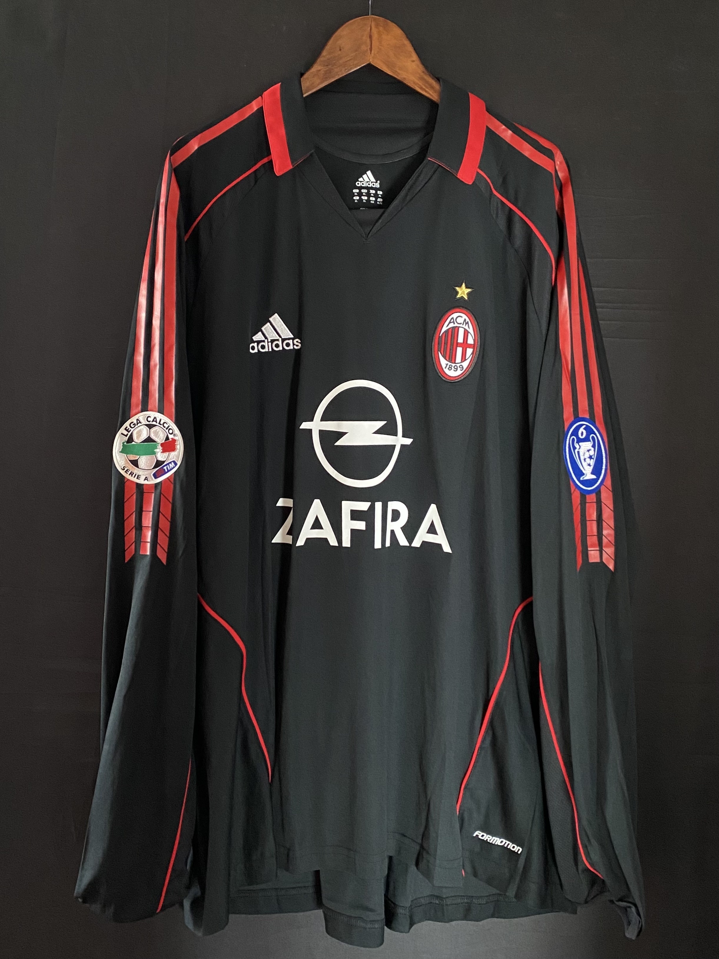 (Match Issue) AC Milan 2005-2006 Adidas L/S Third Match Issue Shirt #22 KAKA