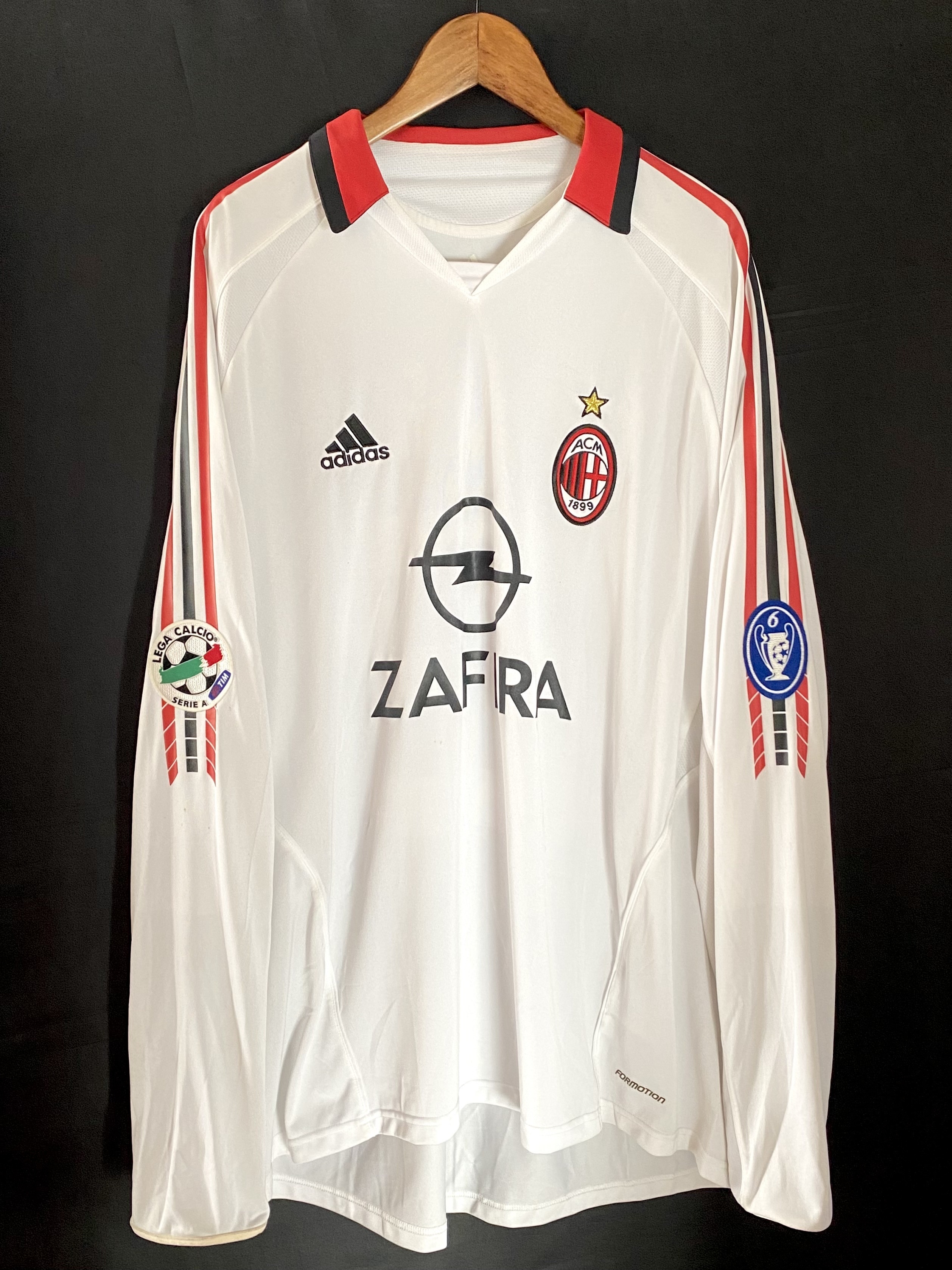 (Match Issue) AC Milan 2005-2006 Adidas L/S Away Match Worn Issue Shirt #22 KAKA