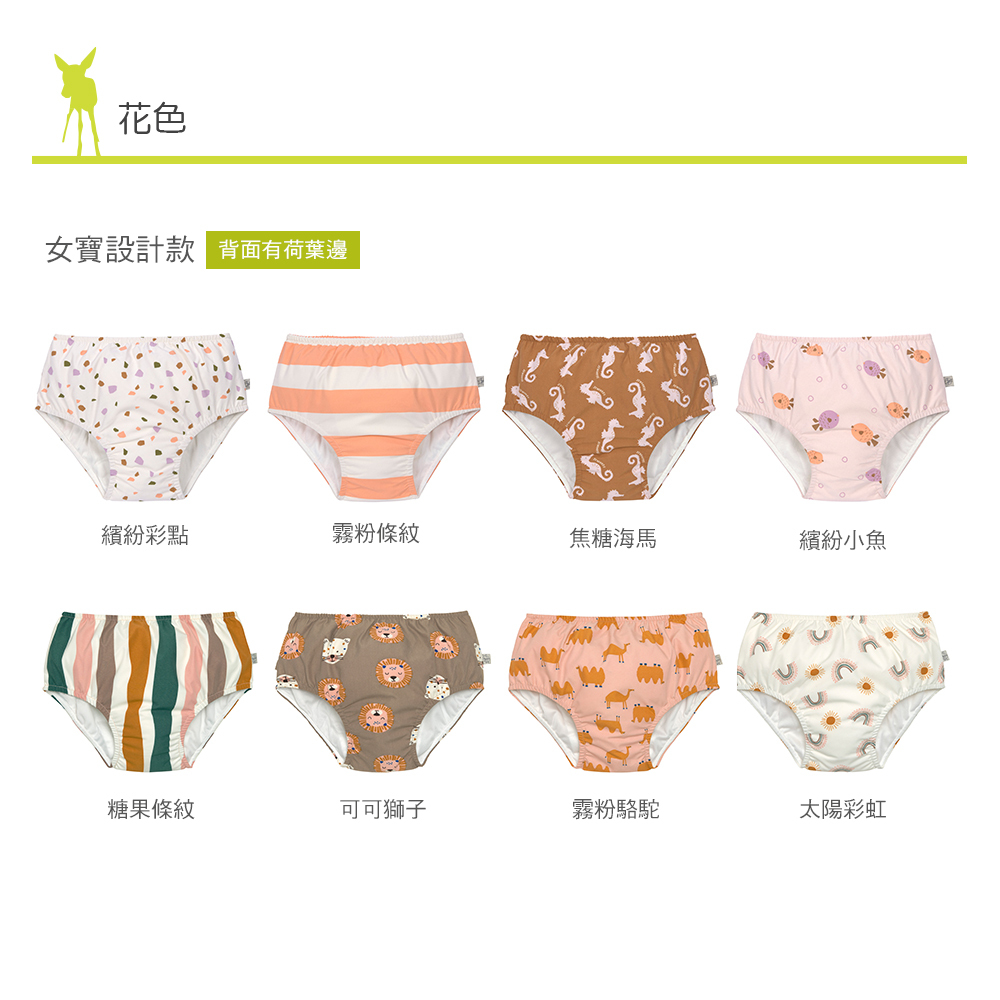 LASSIG嬰兒游泳尿布褲，獨家超強三層導流，外層防水，內層吸濕透氣不回滲，不須再穿尿布！兒童泳衣多款式可挑選，透氣快乾防曬抗UV紫外線，材質安全無毒