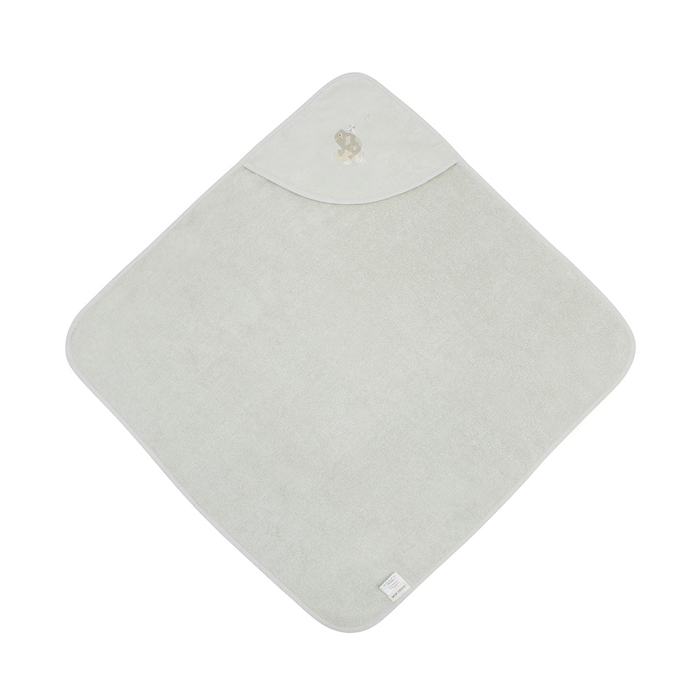 Avery Row 有機棉寶寶連帽浴巾-荷葉青蛙