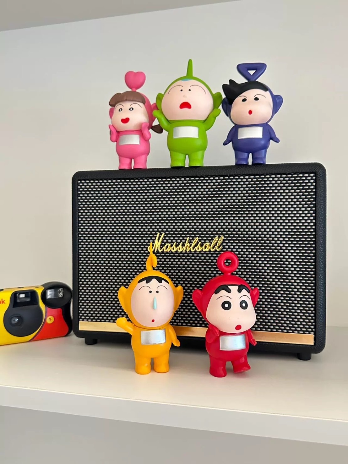 春日部天線寶寶 蠟筆小新 夢幻連動 公仔組 五入