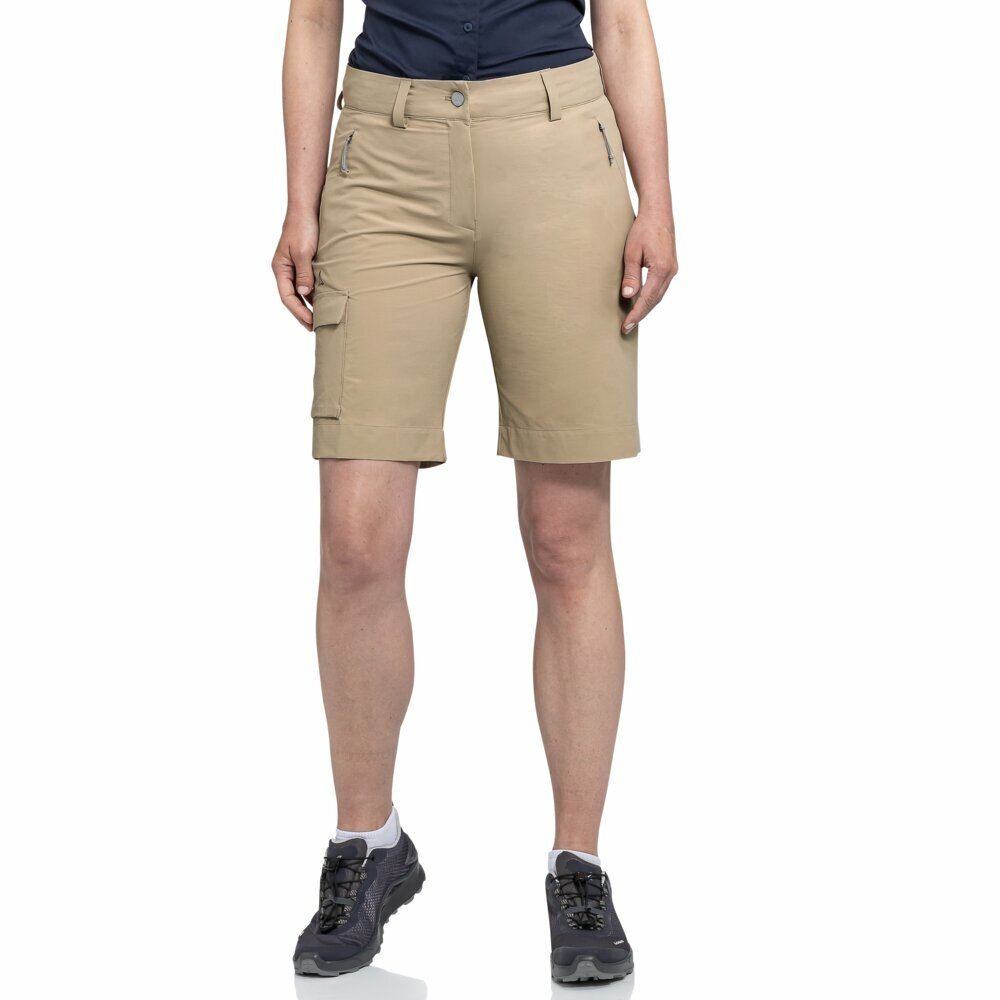 【Schoffel】女防潑水快乾口袋短褲 / 24SL20-13576-[卡其、海軍藍]