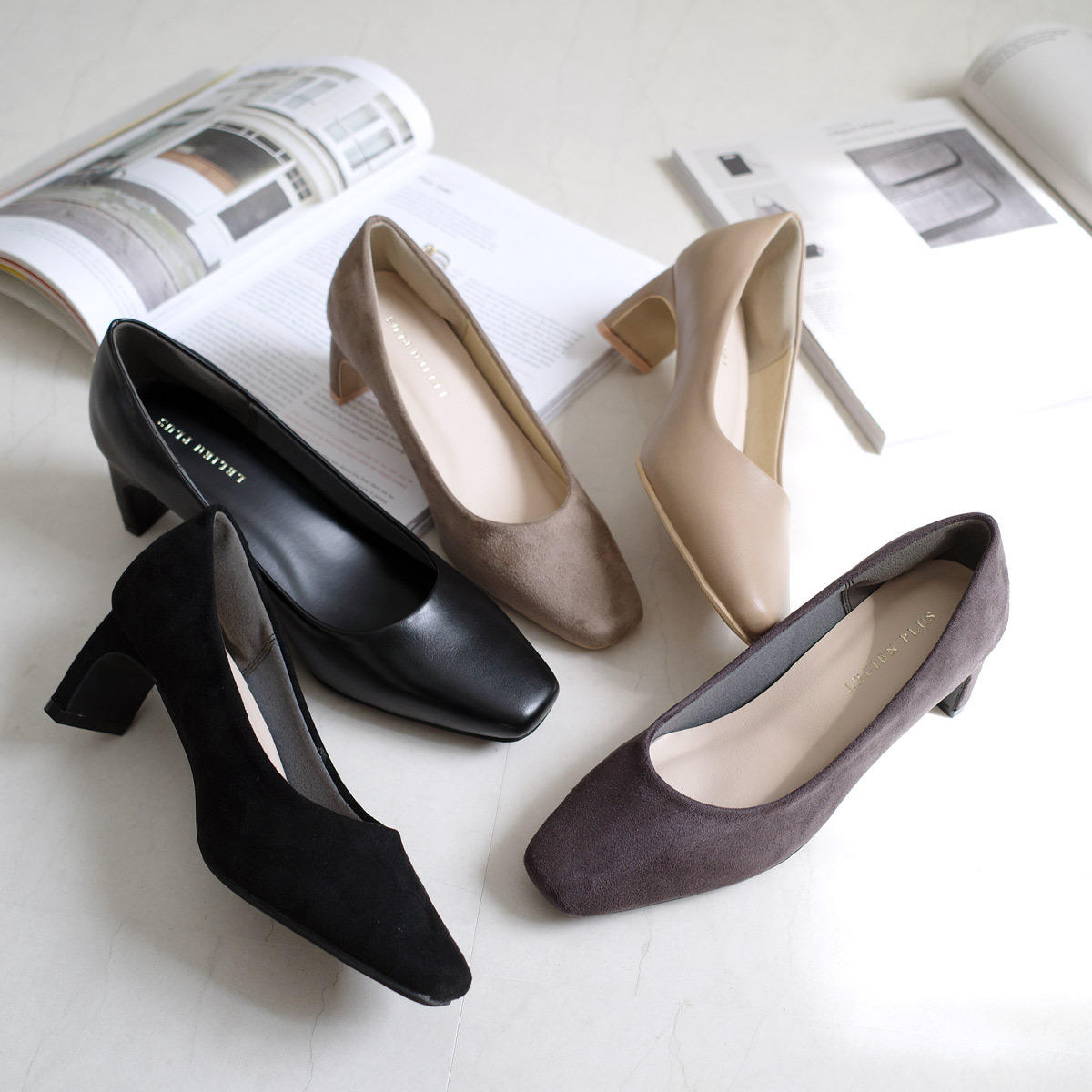 板跟辦公休閒高跟鞋 超好走女鞋 超好走