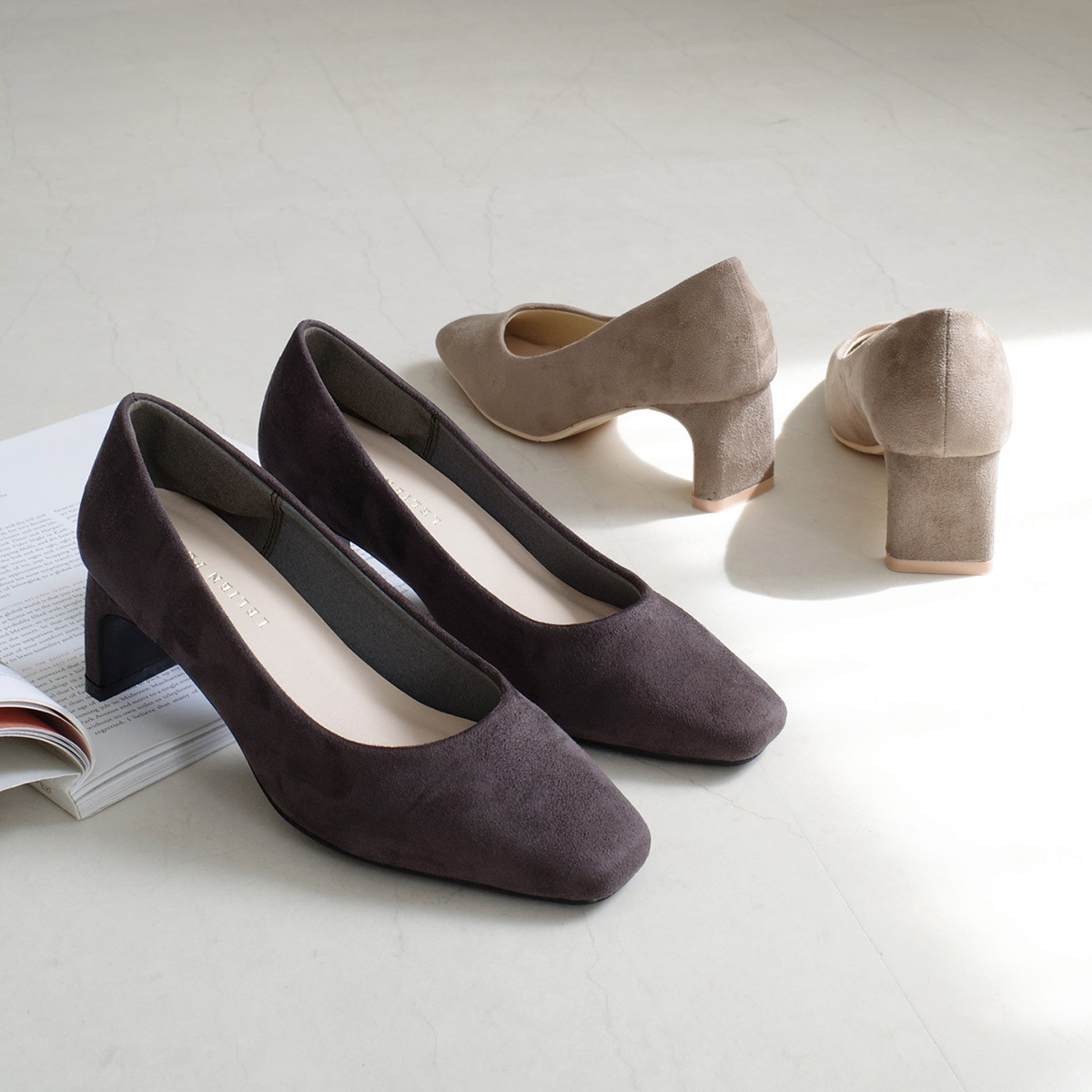 板跟辦公休閒高跟鞋 超好走女鞋 超好走