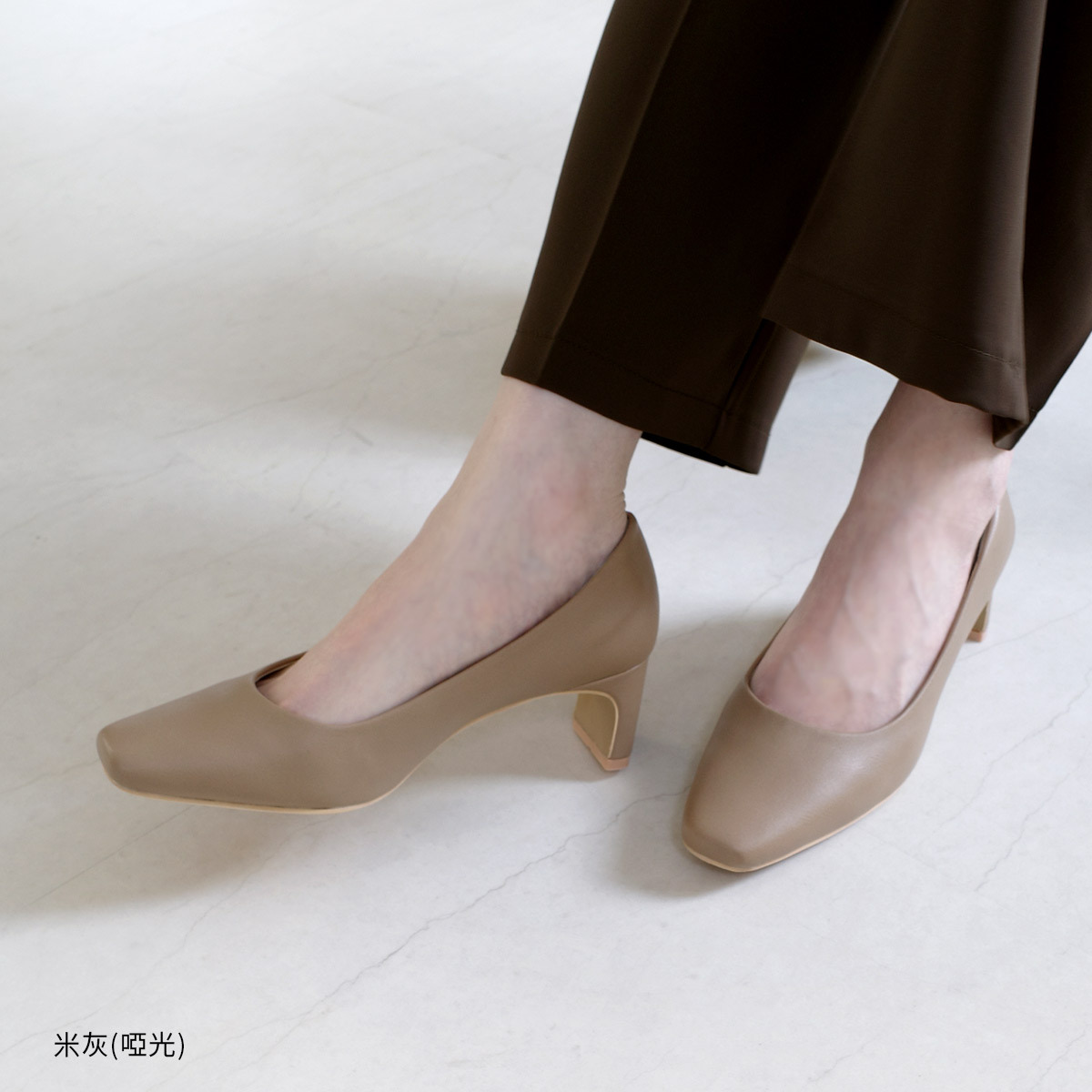 板跟辦公休閒高跟鞋 超好走女鞋 超好走