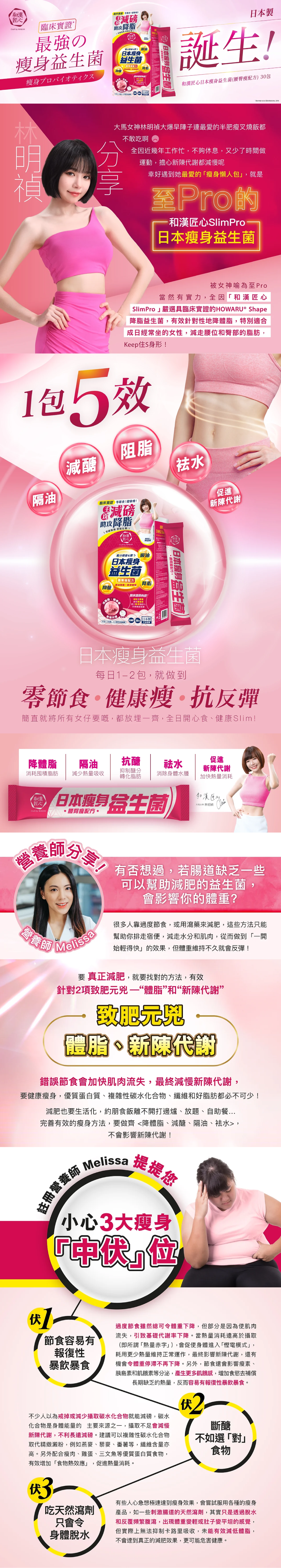 和漢匠心SlimPro -日本瘦身益生菌(腰臀瘦配方)