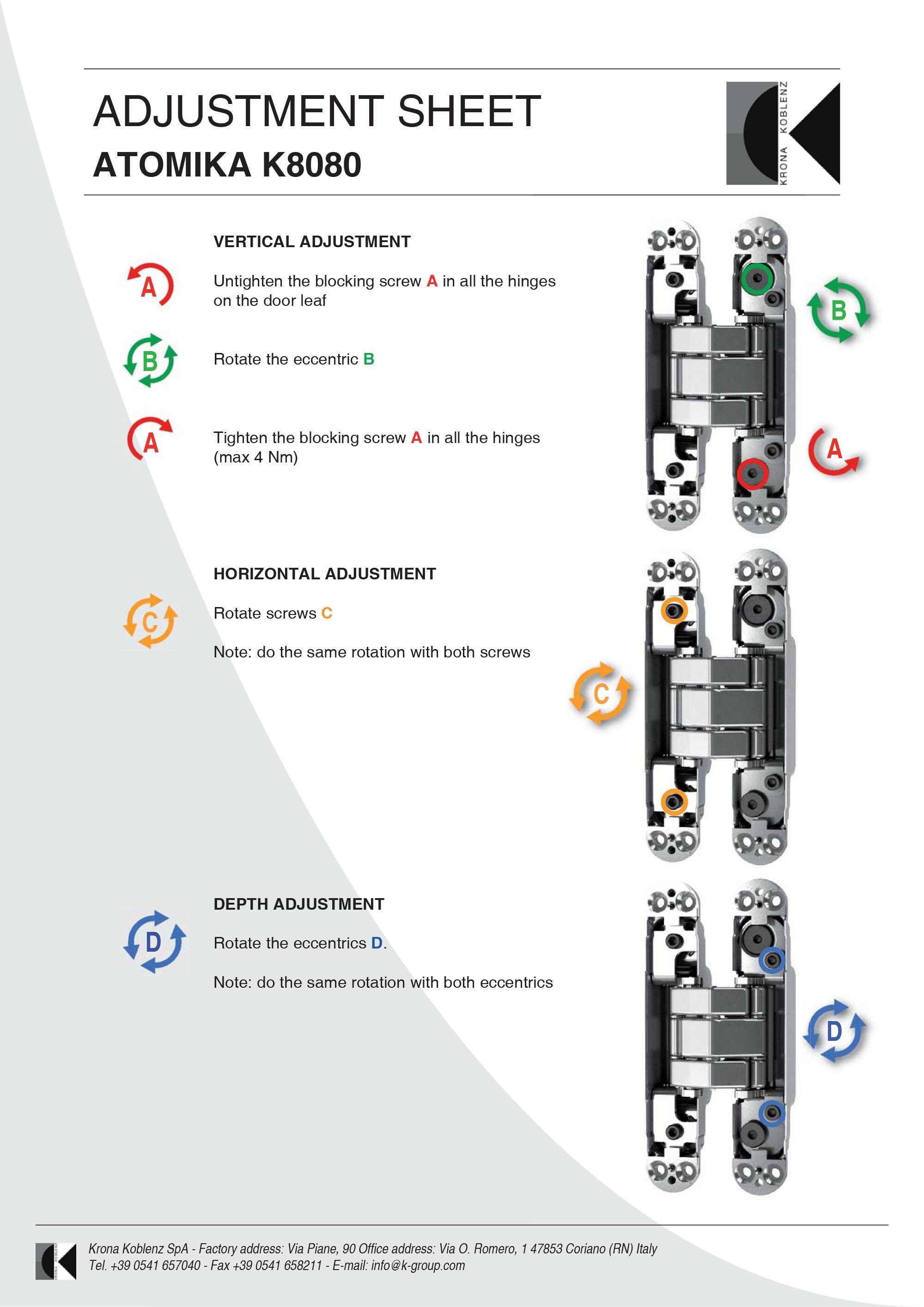 koblenz k8080 暗門鉸 調整